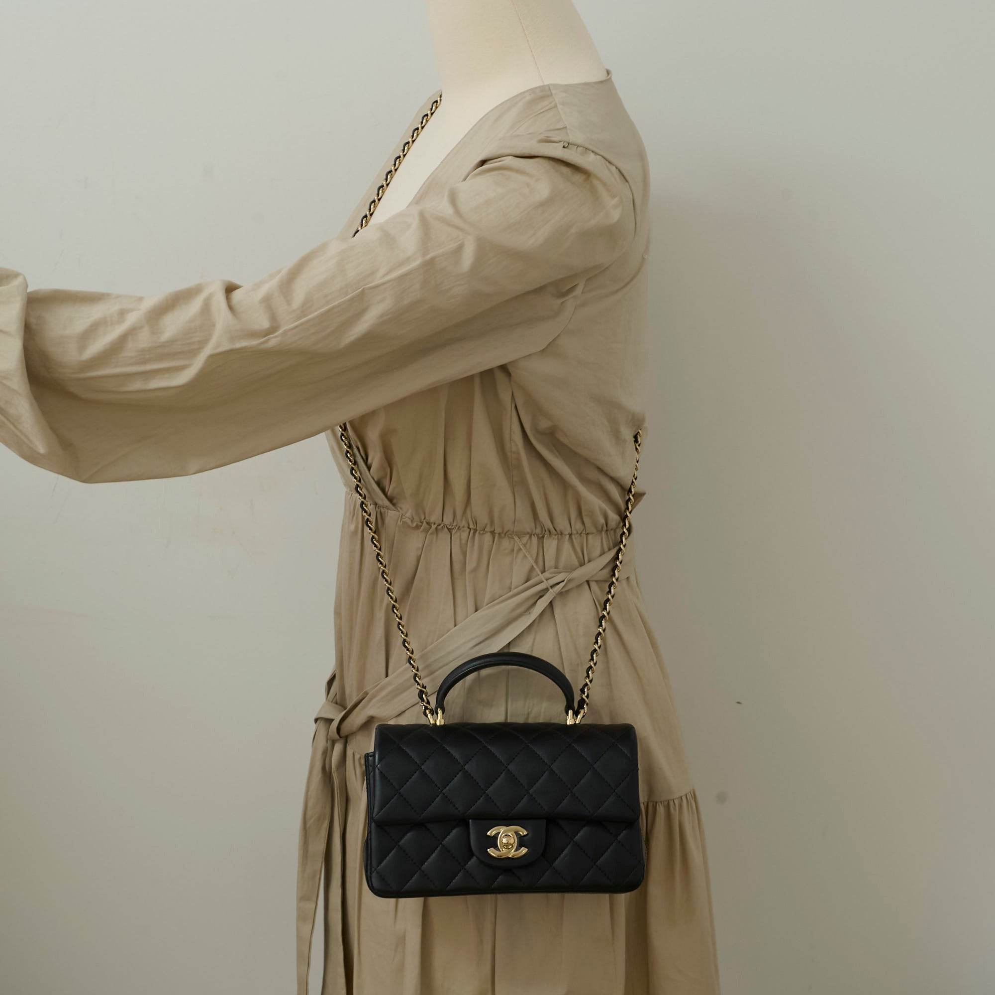 Chanel Mini Rectangular Top Handle Bag Black Microchipped - Luxury Designer Crossbody Purse for Women, Perfect for Date Night & Special Occasions