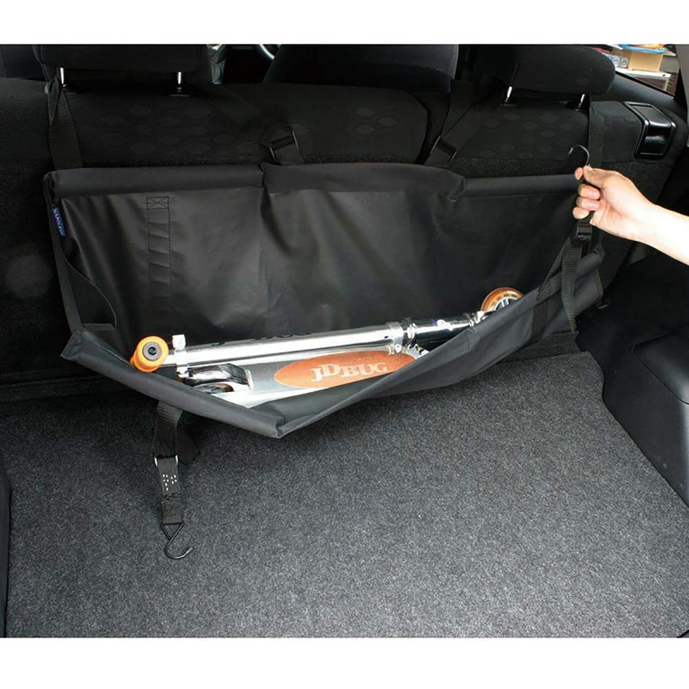 J&C Car Trunk Organizer - Super Capacity Hanging Storage for SUV, Truck, Van, Sedan | Durable & Foldable | Keep Your Car Neat & Tidy | Perfect for Road Trips, Groceries & Sports Equipment