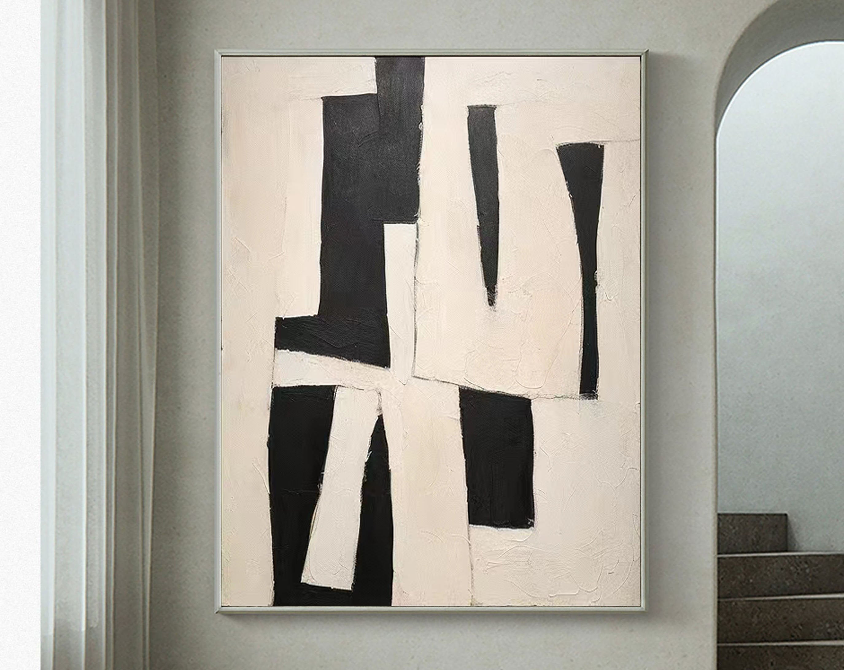 Abstract Wall Art Print Beige & Brown #BB038 - Modern Home Decor for Living Room, Bedroom & Office
