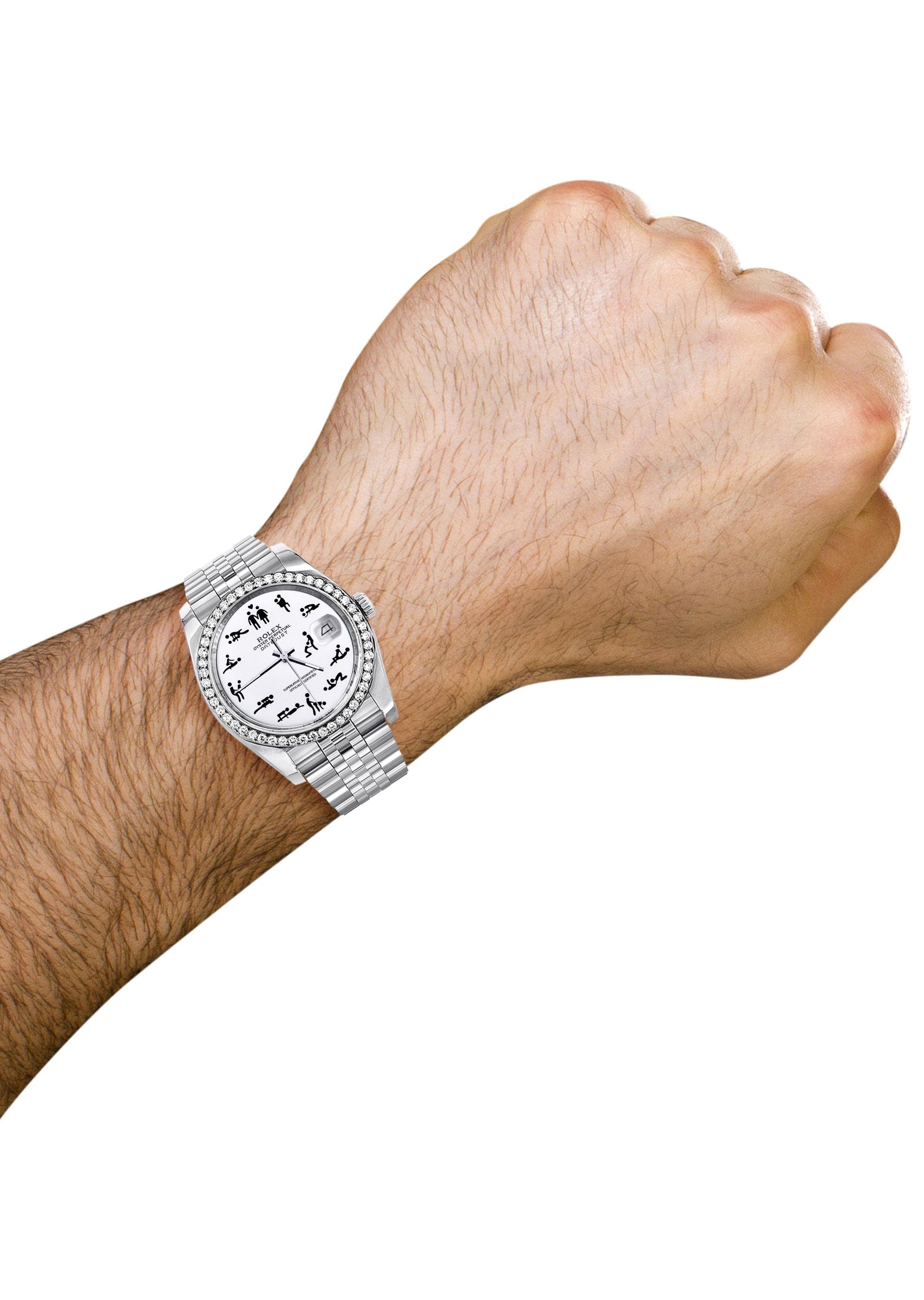 Rolex Datejust 36mm Diamond Watch - Hidden Clasp, Jubilee Band, Custom Erotic Dial | Luxury Men's & Women's Timepiece for Special Occasions, Gifts & Collectibles