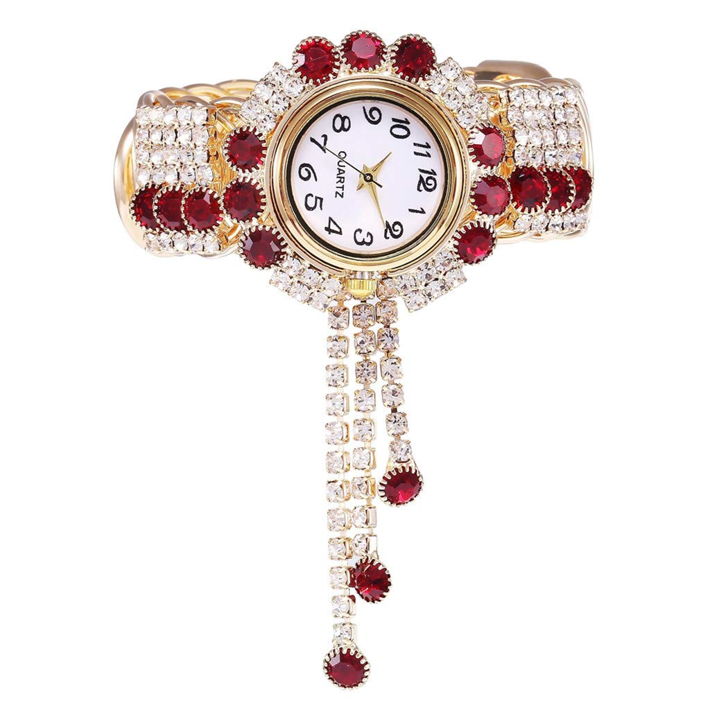 Stylish Khorasan Quartz Alloy Women's Watch with Fringe Bracelet - Model KH080 | Elegant Metal Band Watch for Women | Perfect for Office, Party & Everyday Wear