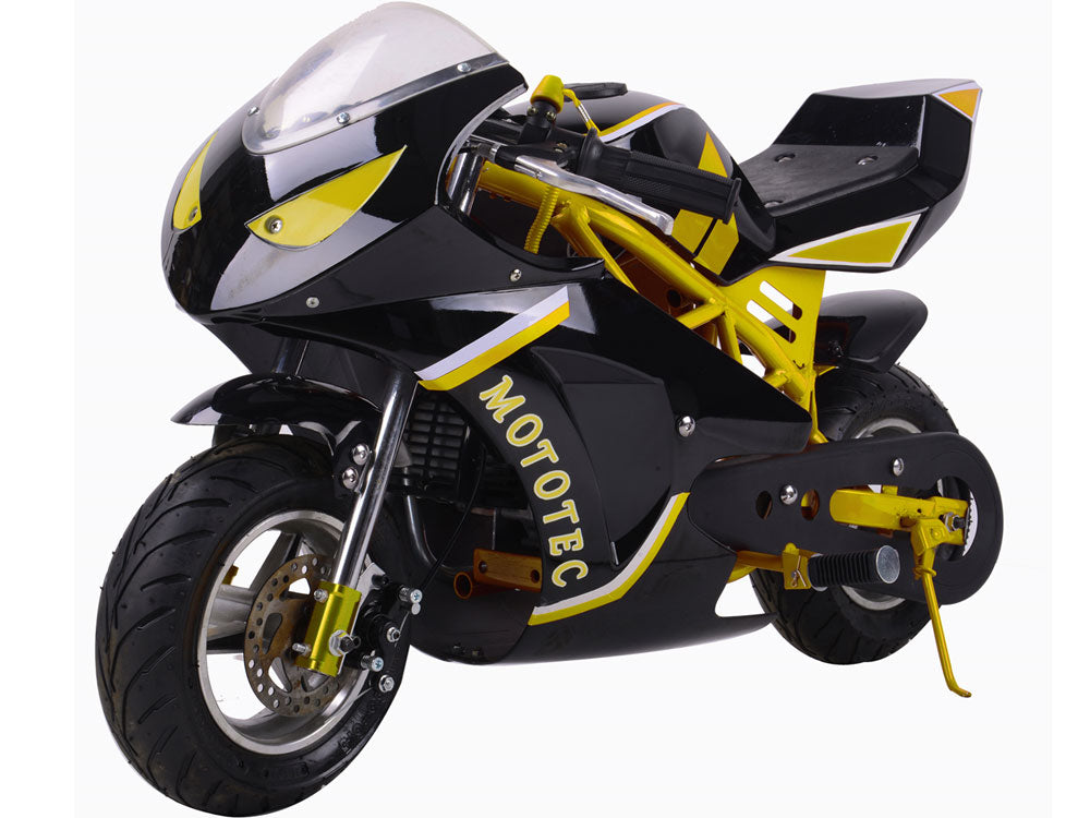 49cc 2 Stroke Premium Gas Powered Pocket Bike - High Performance Mini Motorcycle for Adults & Teens - Perfect for Backyard Racing, Off-Road Trails & Commuting