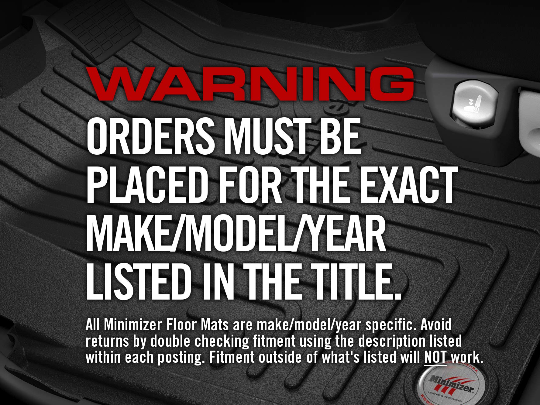 Heavy Duty Minimizer Floor Mats for Kenworth T270/T370 (2006-2021) & T300 (2002-2006) - Auto Transmission Compatible - Part #10002549 - Durable Truck Floor Protection for Long Hauls & Off-Road Use