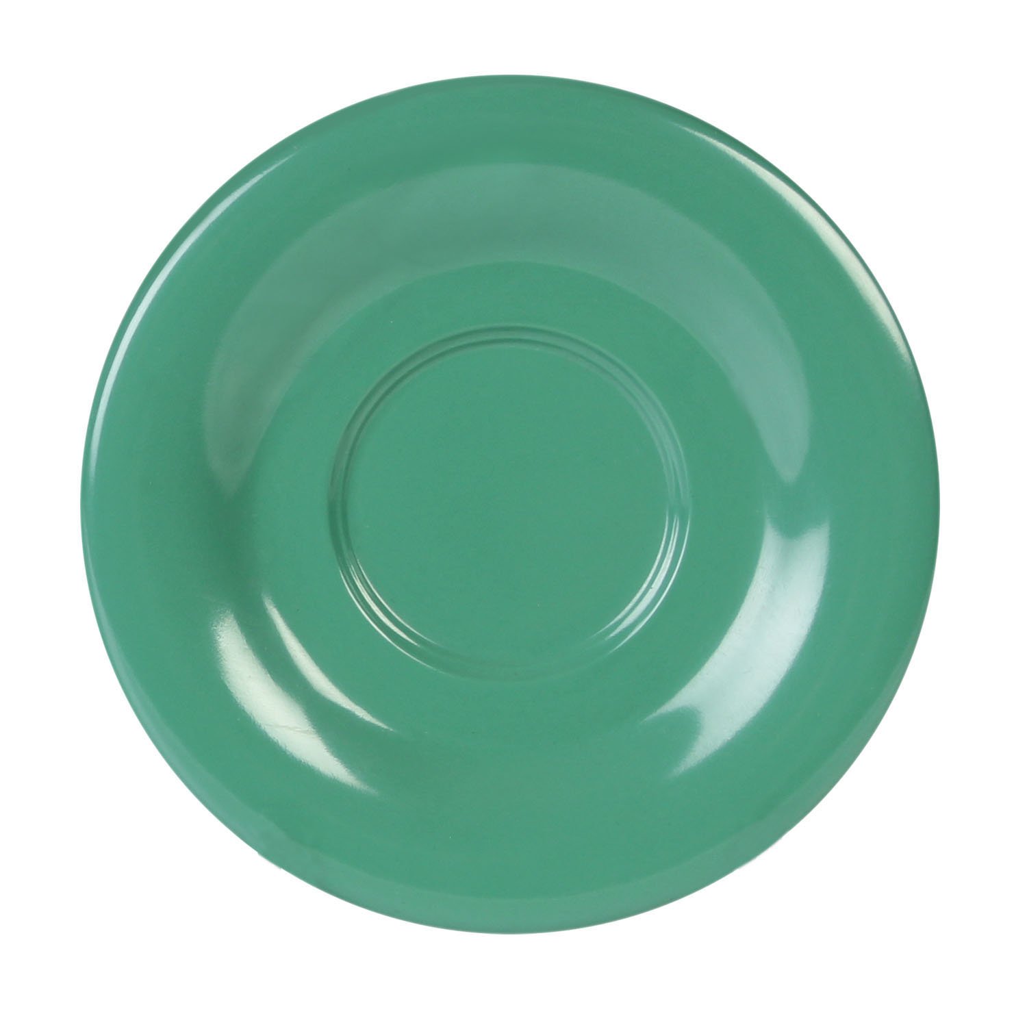 Thunder Group Green Melamine Dinnerware Set - 5.5 Inch Saucers (12-Pack) - Durable & Lightweight Plates for Restaurants, Picnics, and Outdoor Dining