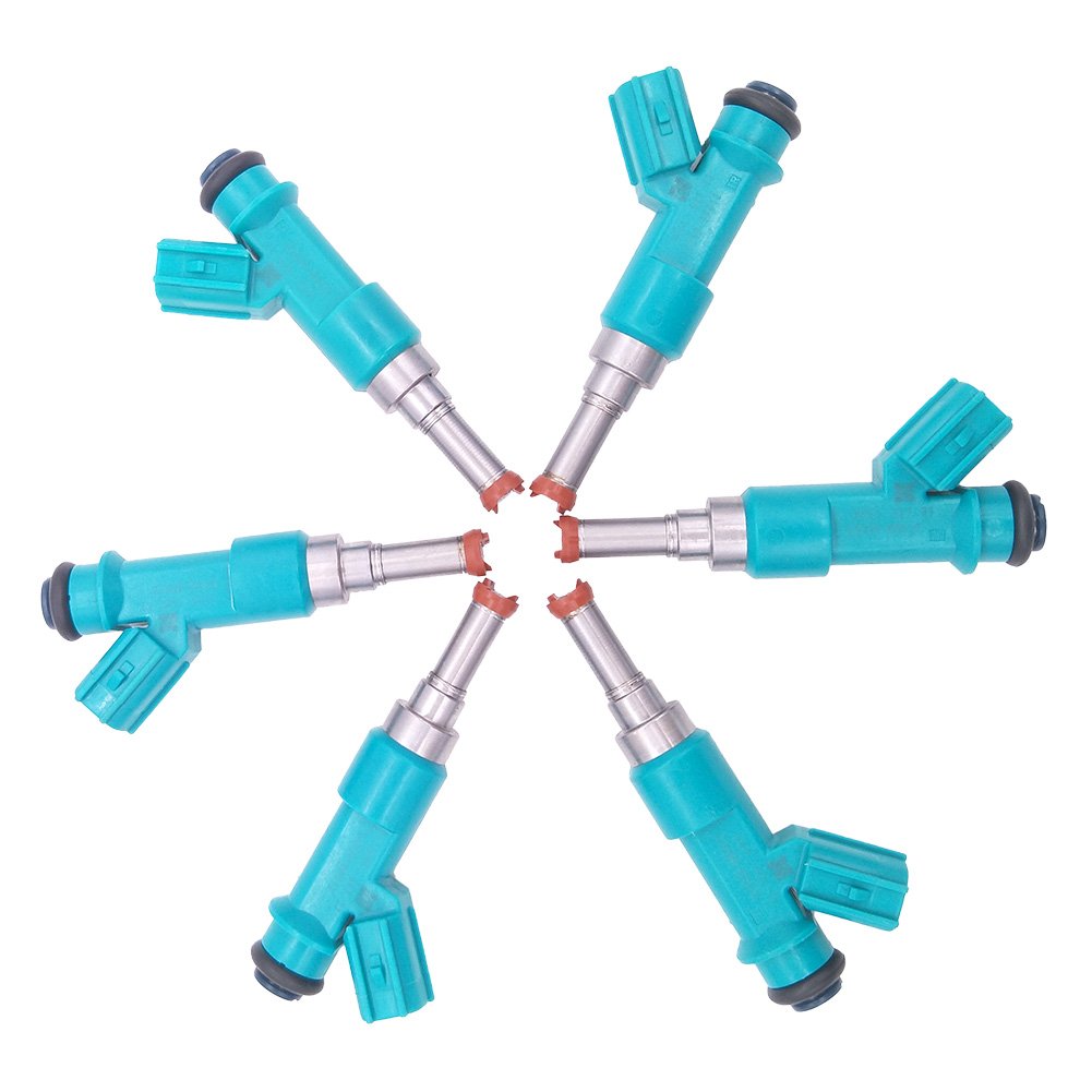 6-Piece Fuel Injector Set - 12 Holes Replacement for Toyota Highlander, Sienna 3.5L (2011-2016), Avalon 3.5L (2013-2016), Camry (2012-2016), Lexus RX350/RX450h 3.5L (2011-2014), ES350 (2013-2014) - OEM# 23250-0P010 - Perfect for Engine Performance & Fuel Efficiency