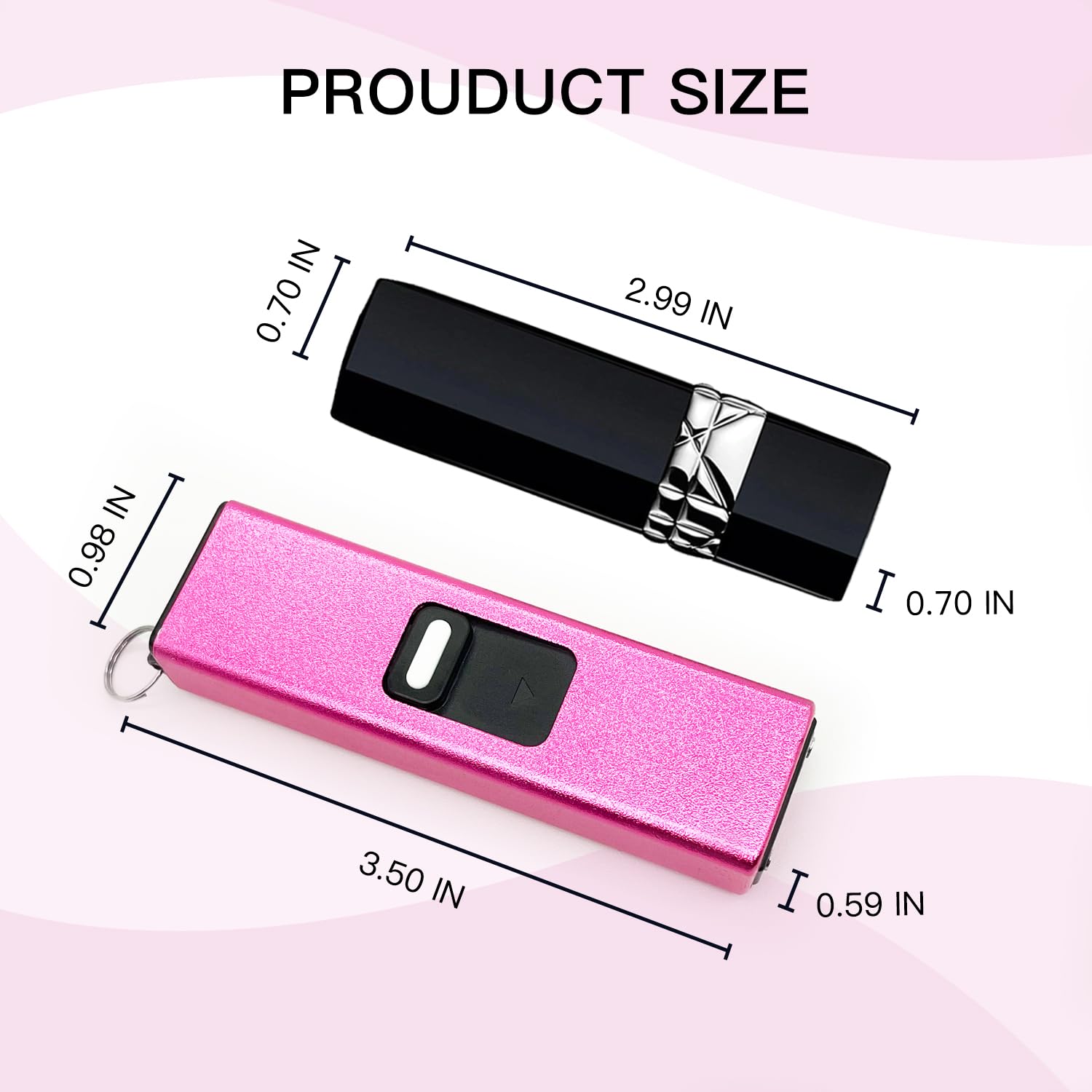 REAX Mini Stun Gun for Women - USB Rechargeable Self Defense Keychain with LED Flashlight & High Voltage Protection (Perfect for Night Jogging, Parking Lots & Personal Safety)