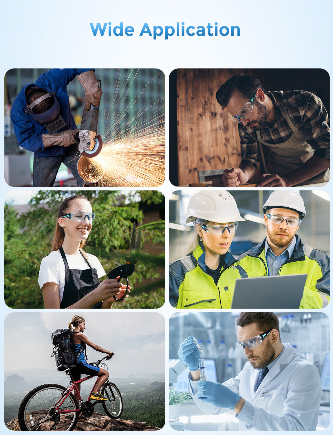 MPOW HP155A Safety Glasses - Anti-Scratch, UV Protection, ANSI Z87.1 Certified for Work, DIY, and Outdoor Activities