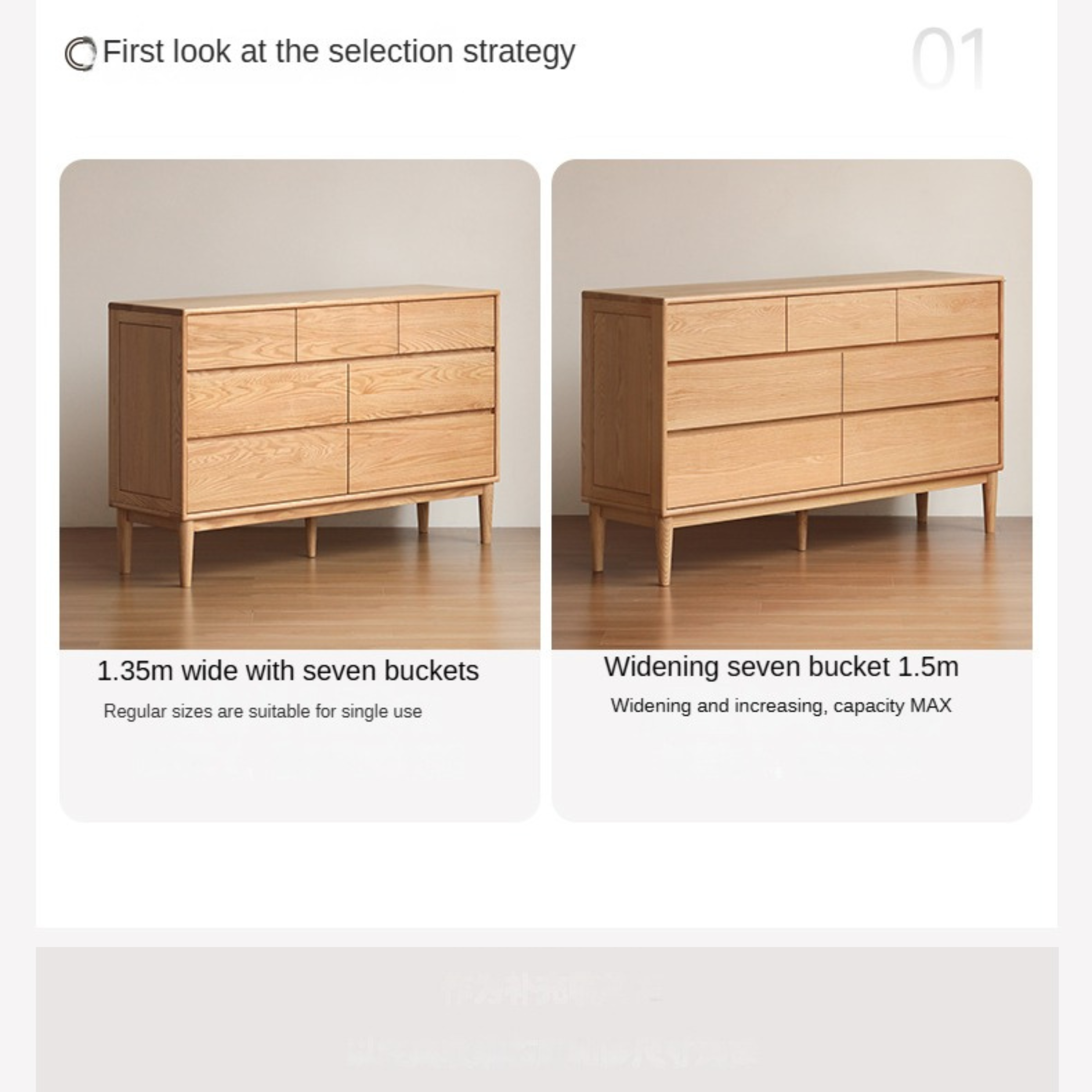 Oak Solid Wood Small Chest of Drawers - 3 Drawer Storage Organizer for Bedroom, Nursery, or Office | Compact Dresser for Clothes, Toys & Home Organization