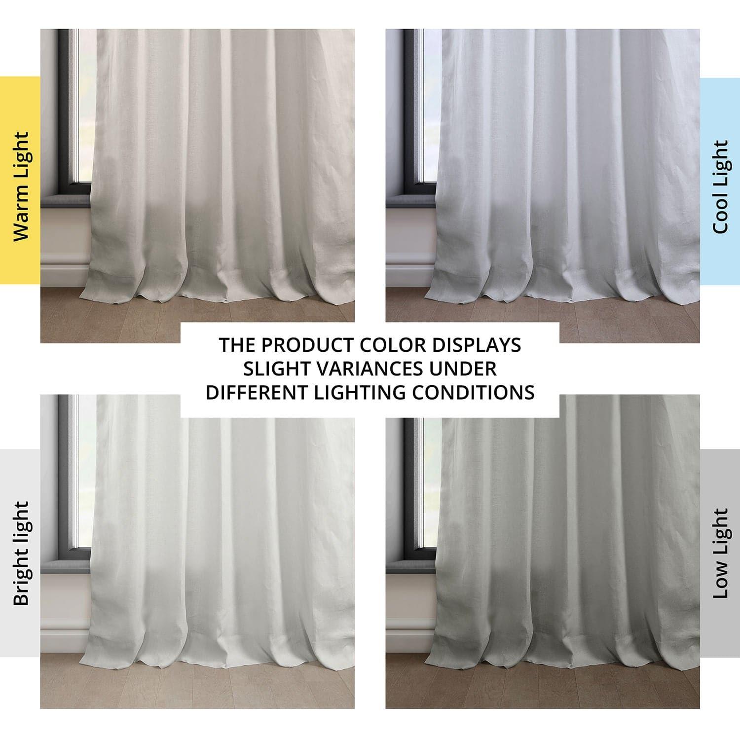 Light Greige Euro Linen Blackout Curtains for Bedroom - Thermal Insulated Window Drapes for Living Room & Nursery | Noise Reducing & Light Blocking
