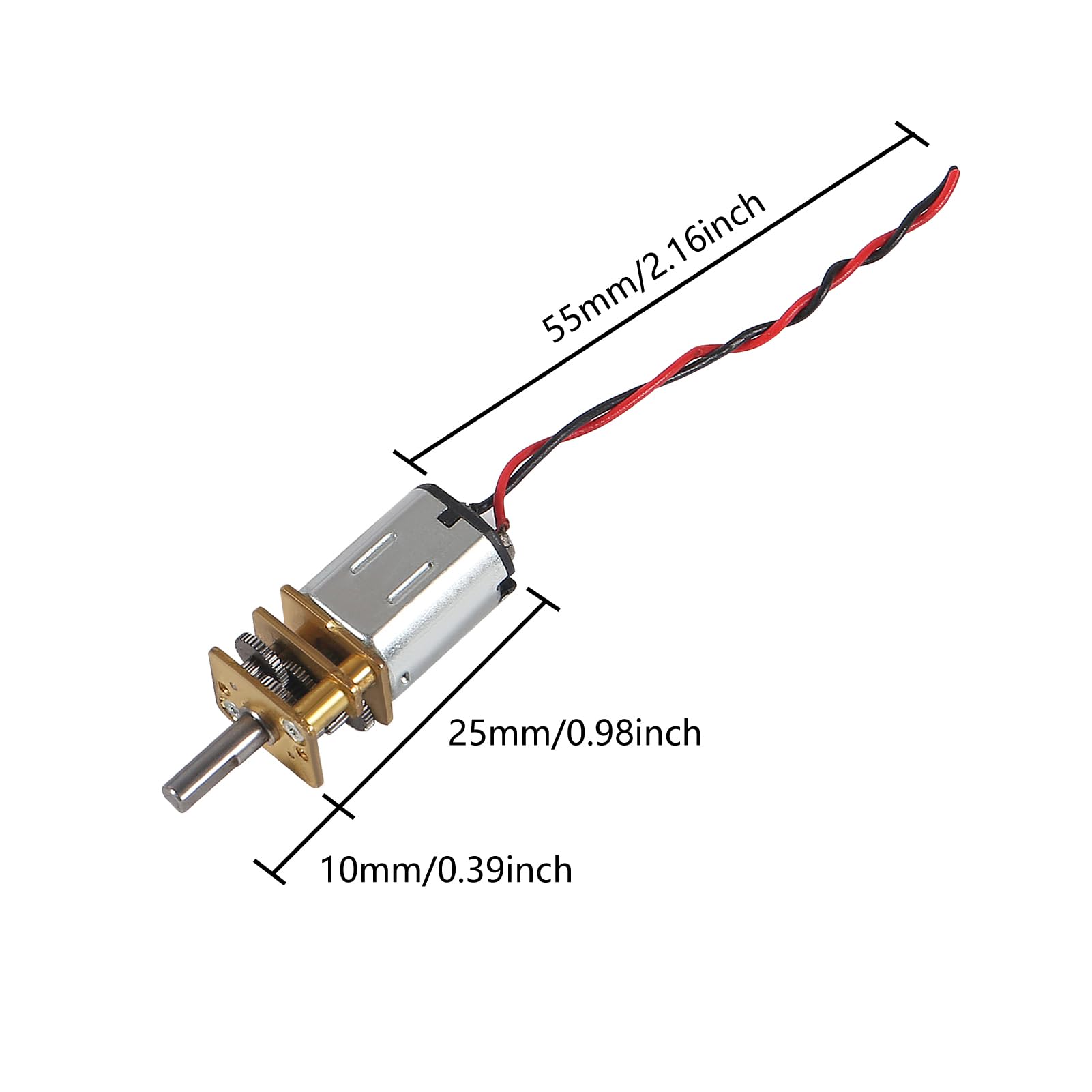 6pcs Mini Micro N20 Gear Motor DC 3V-6V Slow Speed Full Metal Gearbox Micro Motor for DIY Robot Car, RC Toys, Arduino Projects, and STEM Education - Perfect for Robotics, Hobbyist Builds, and Small Mechanical Applications