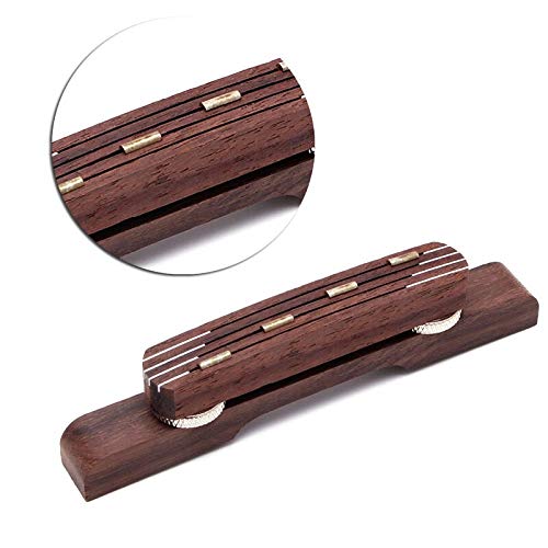 Premium Rosewood Guitar Bridge for Hofner Bass - Adjustable 35/16L Size, Durable Replacement Part | Perfect for Bass Guitar Repair & Upgrade