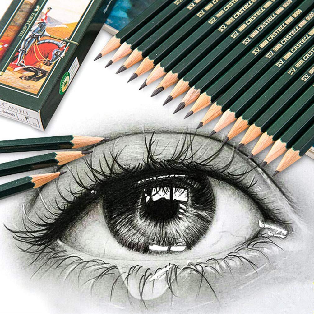 12B Professional Drawing Pencils for Artists & Students - Sketching, Shading & Fine Art Supplies for Beginners to Advanced