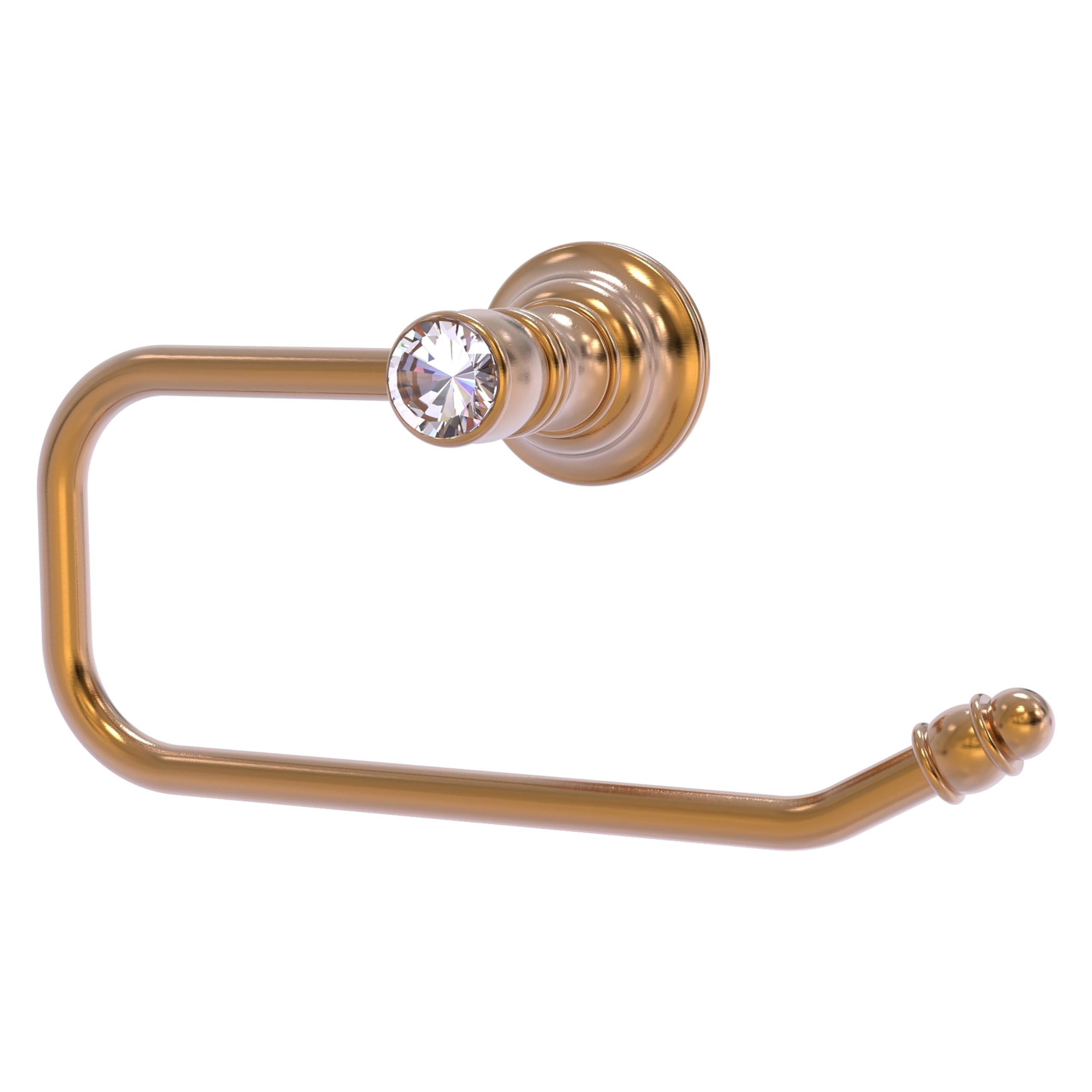 Allied Brass CC-24E Carolina Crystal Collection Euro Style Tissue Toilet Paper Holder, Brushed Bronze - Elegant Bathroom Accessory for Modern and Traditional Homes