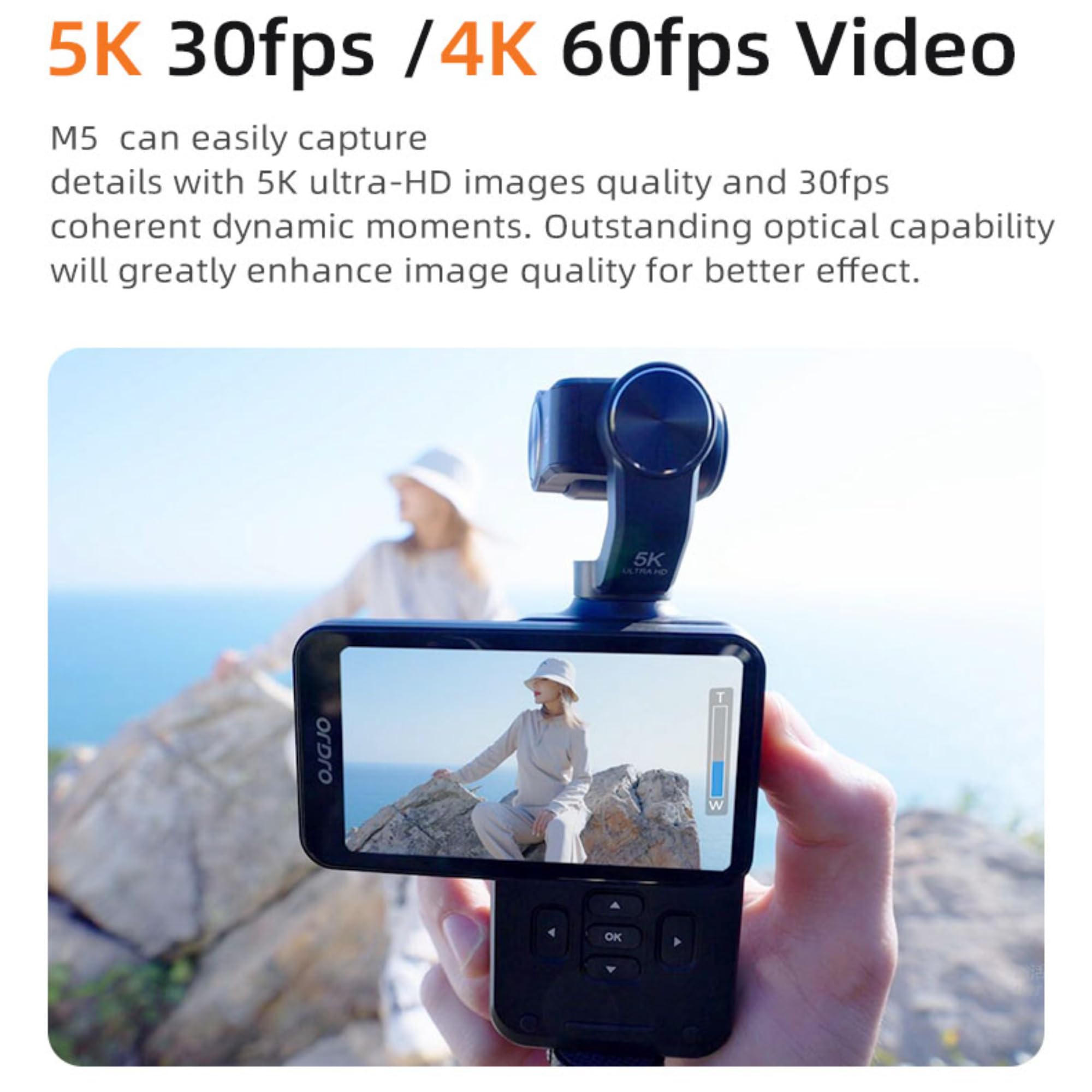 Bewinner 5K Handheld Pocket Camcorder - 48MP Vlogging Camera with 3.5