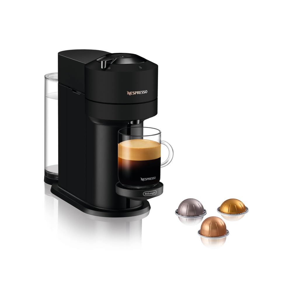 De'Longhi Nespresso Vertuo Next Coffee & Espresso Machine with Fast Heat-Up - Matte Black | Perfect for Home, Office & Small Spaces | Brews Coffee, Espresso & Alto Sizes