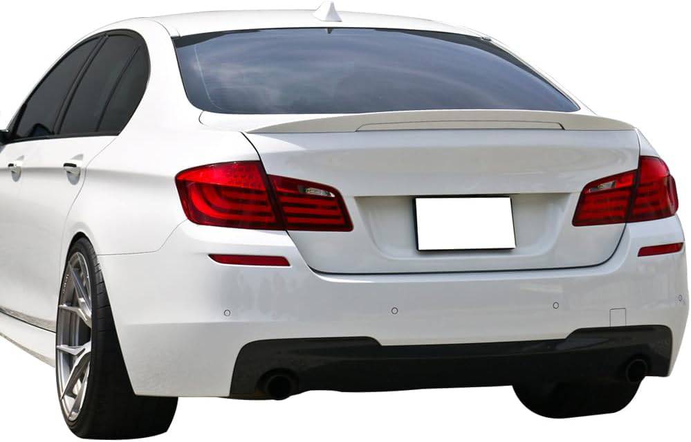 2011-2016 BMW 5 Series F10 Sedan High Kick Style ABS Trunk Spoiler Wing - Perfect for Car Customization & Sporty Look Enhancement