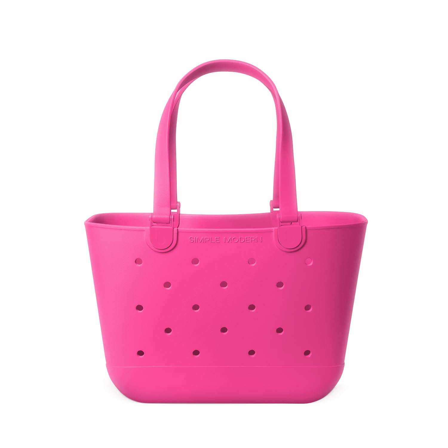 Simple Modern Waterproof Beach Tote Bag with Zipper Pocket - Large Durable Rubber Tote for Beach, Pool, Boat, Groceries & Sports | Getaway Bag Collection | Malibu Style | Perfect for Summer Travel, Picnics & Outdoor Activities