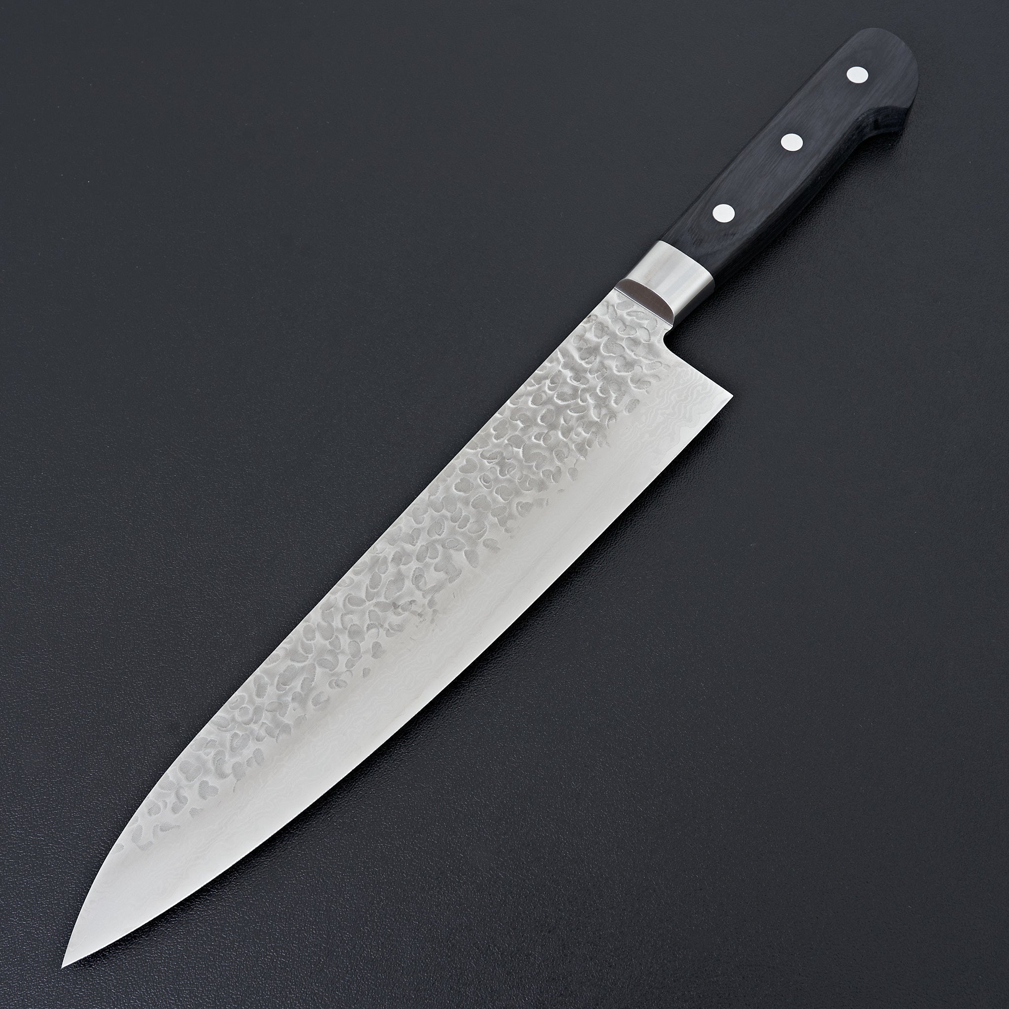 Hitohira Imojiya ST Tsuchime Damascus Gyuto 240mm Japanese Chef Knife - High Carbon Steel Pakka Wood Handle (Yo Handle) - Perfect for Sushi, Meat Cutting & Professional Kitchen Use