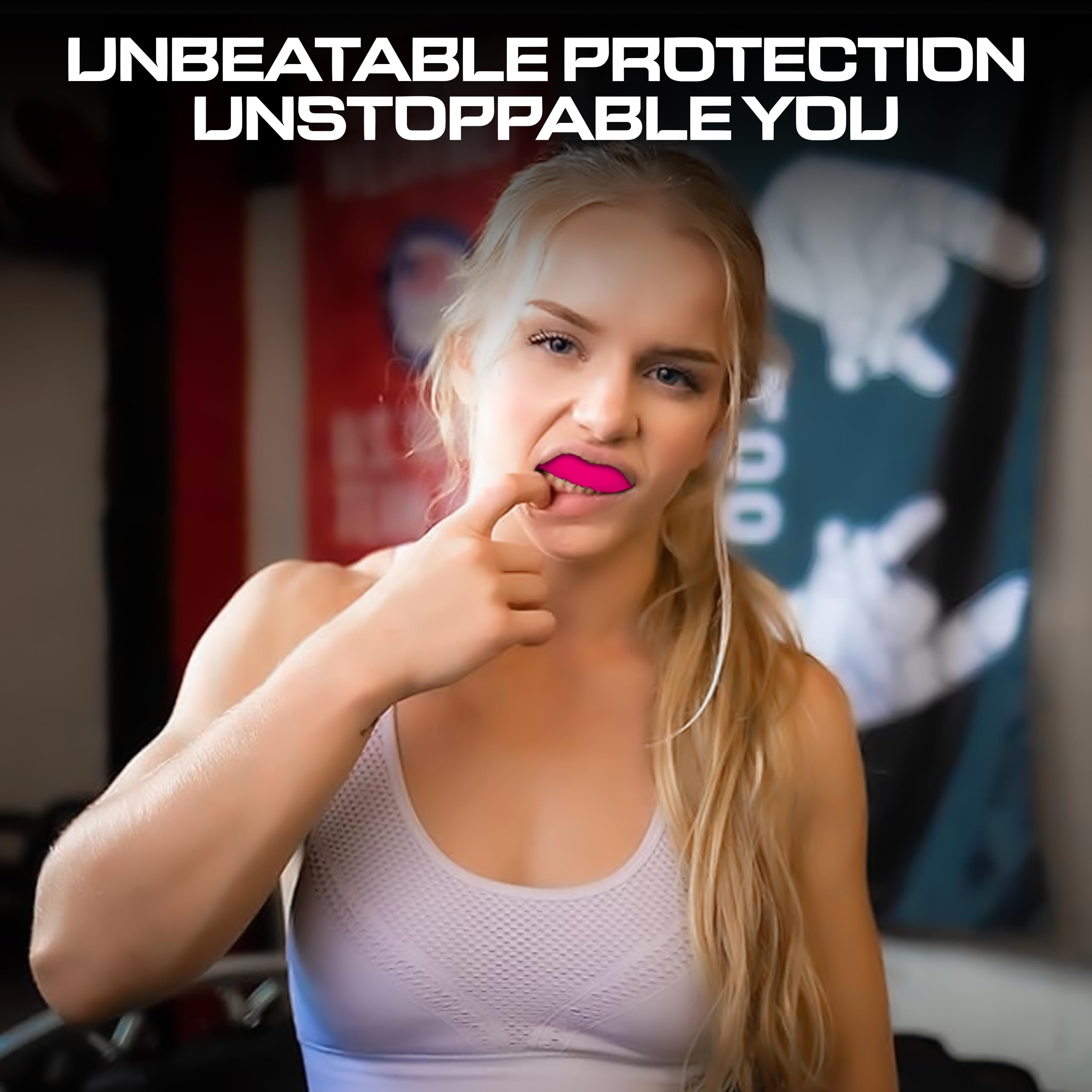 Best Adult Sports Mouth Guard for Teeth Protection - MMA, Boxing, Karate, Rugby & Football Mouthguard with Case (Pink) - Perfect for Training, Competition & Contact Sports Safety