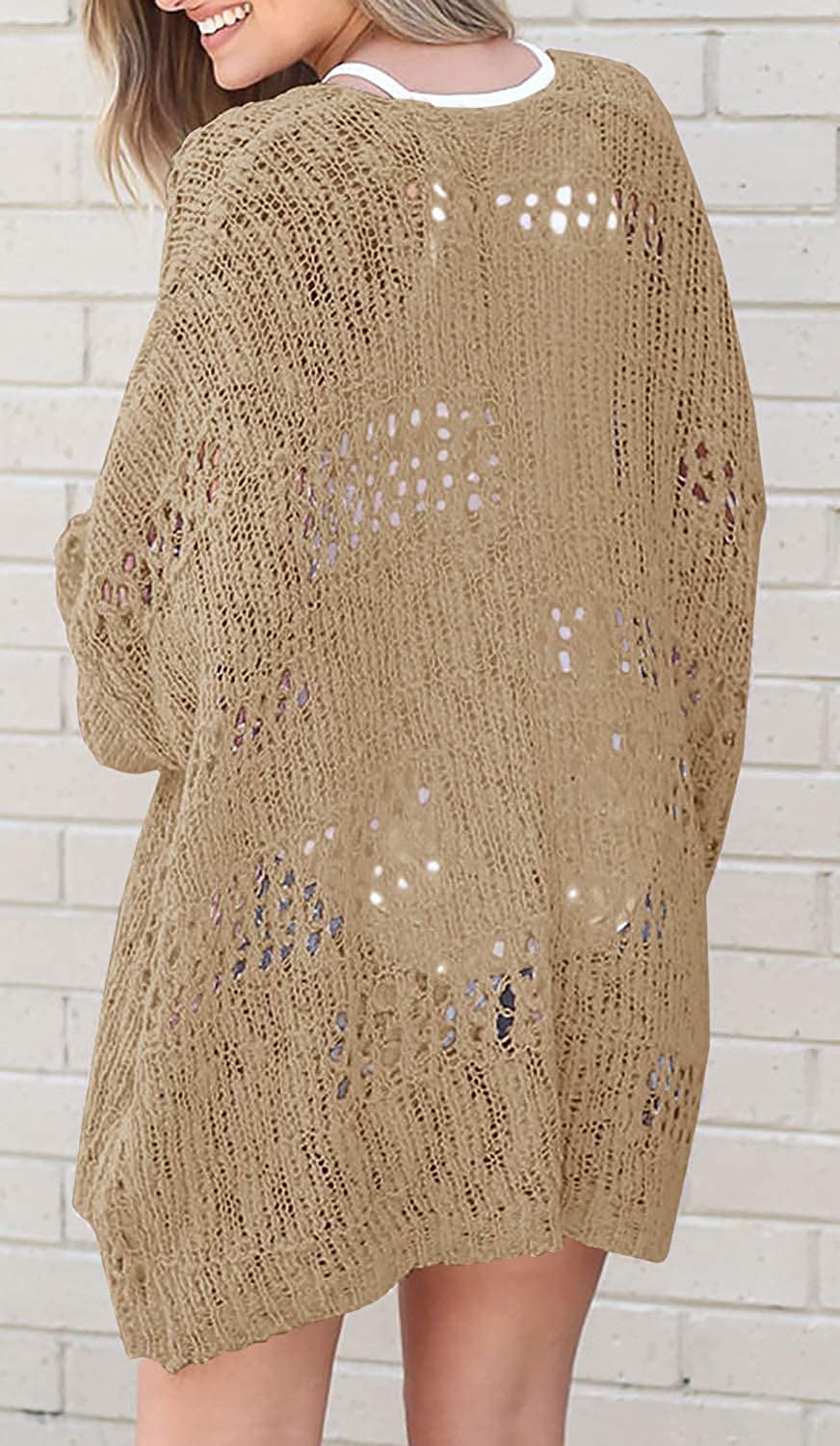 Lightweight Summer Cardigan for Women - Breathable Netted Crochet Sweater | Perfect for Spring & Summer Outfits, Beach Cover-ups, and Casual Wear