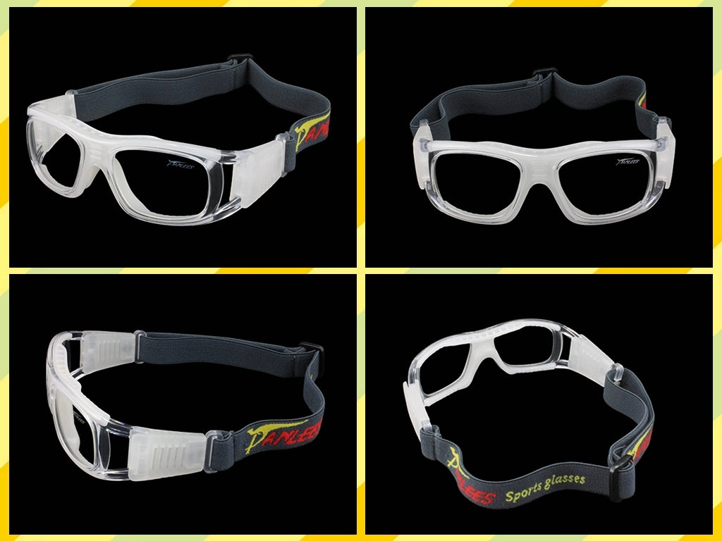 Clear White Prescription Sports Glasses for Soccer & Football - Anti-Fog Impact-Resistant Eyewear for Adults - Perfect for Outdoor Games, Training & Competitive Matches