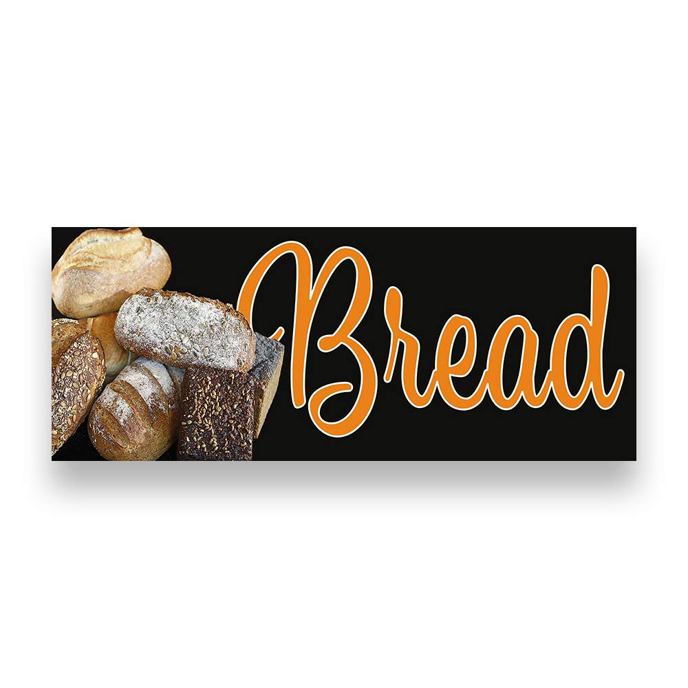 5ft x 2ft Premium Bread Vinyl Banner - Durable Outdoor/Indoor Advertising Sign for Bakeries, Cafes & Grocery Stores