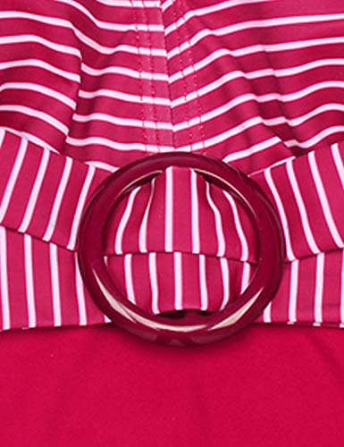 Women's Striped Halter Monokini Swimsuits - High Waisted Bathing Suit for Women | Beach, Pool & Summer Vacation Swimwear