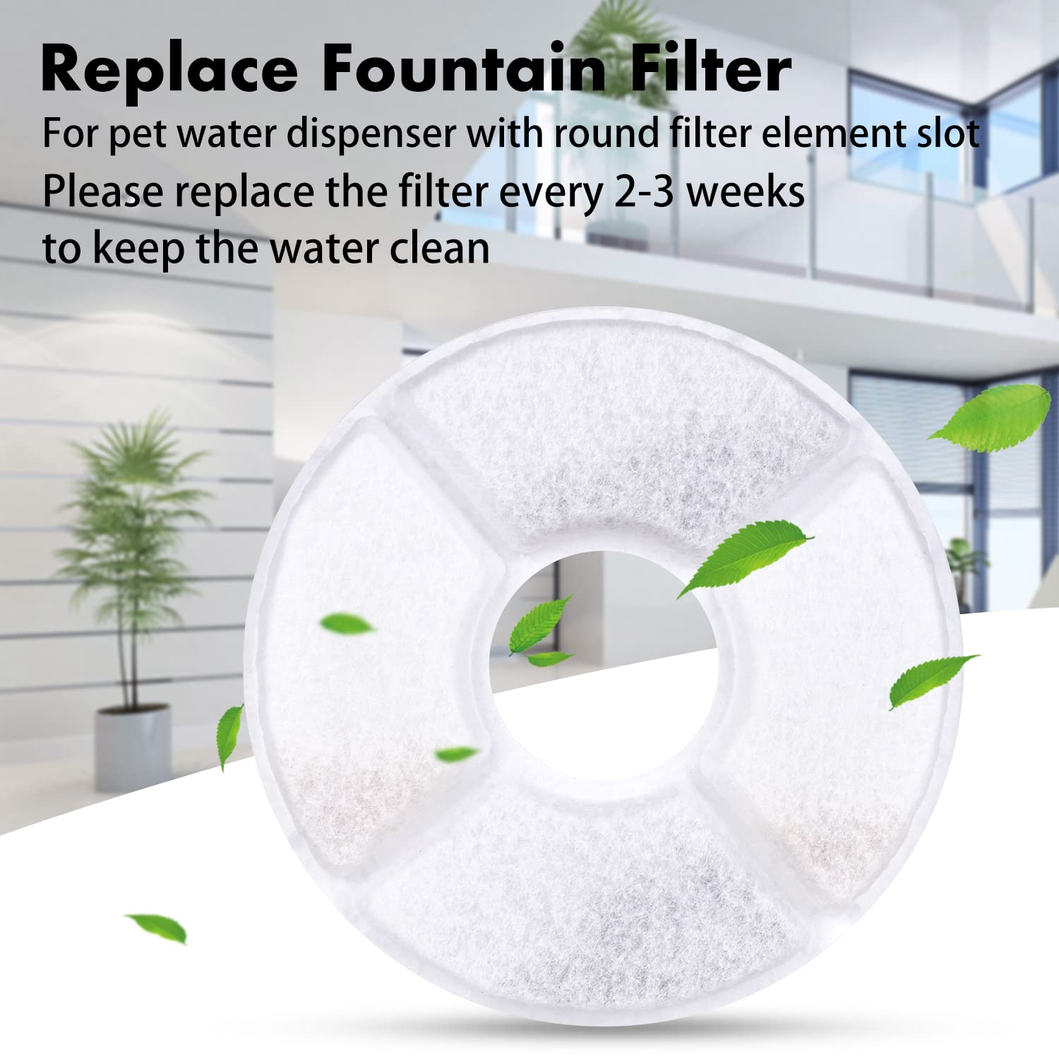 12 Pack Cat Fountain Replacement Filters - Compatible with Automatic Cat Water Dispensers & Pet Water Fountains | BPA-Free, Long-Lasting Water Filters for Fresh & Clean Drinking Water - Ideal for Multi-Cat Homes, Pet Owners & Veterinary Clinics
