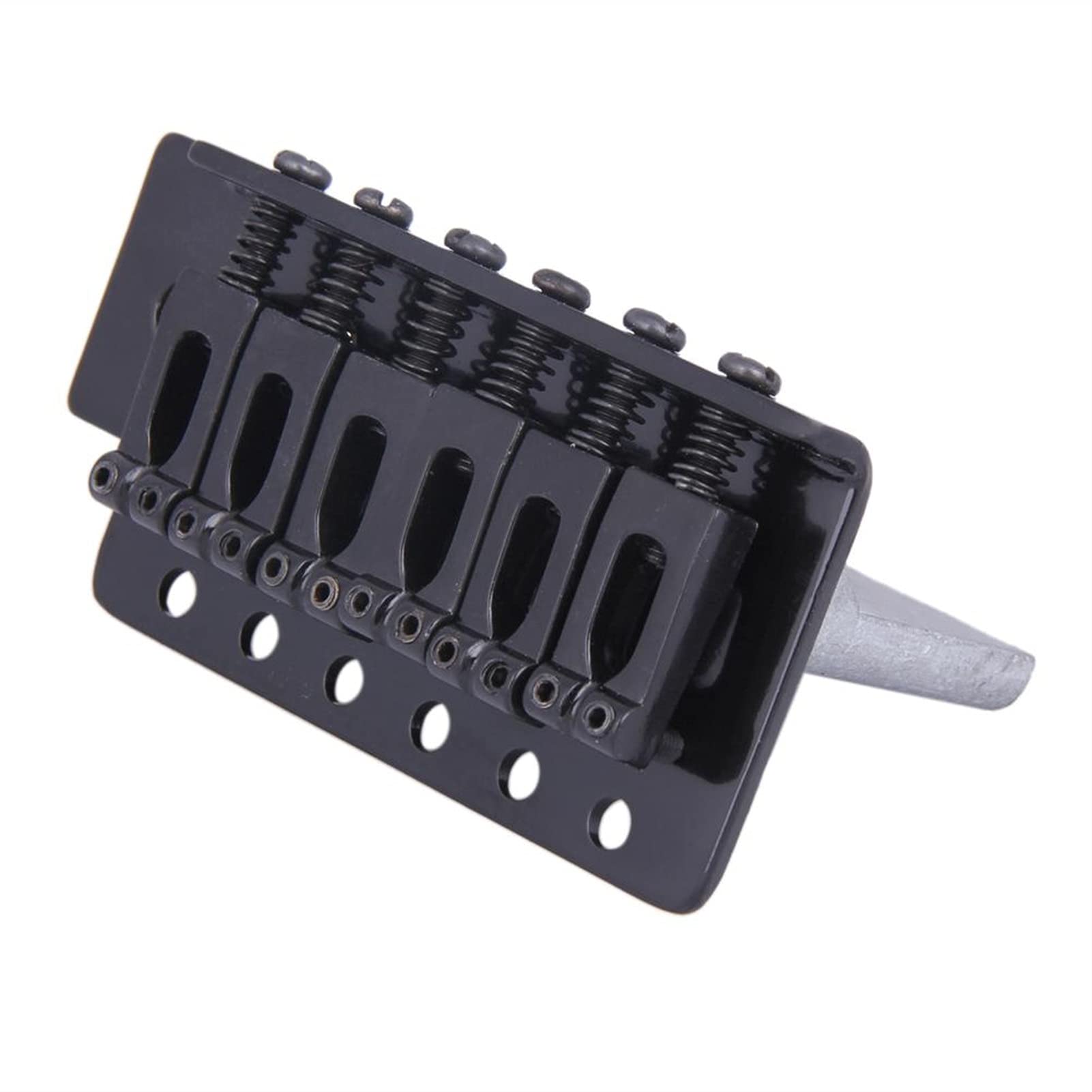 6-String Electric Guitar Bridge & Saddle Tailpiece for Stratocaster - Black Tremolo Bridge Replacement Part | Perfect for Guitar Repair, Upgrades & Performance Enhancement