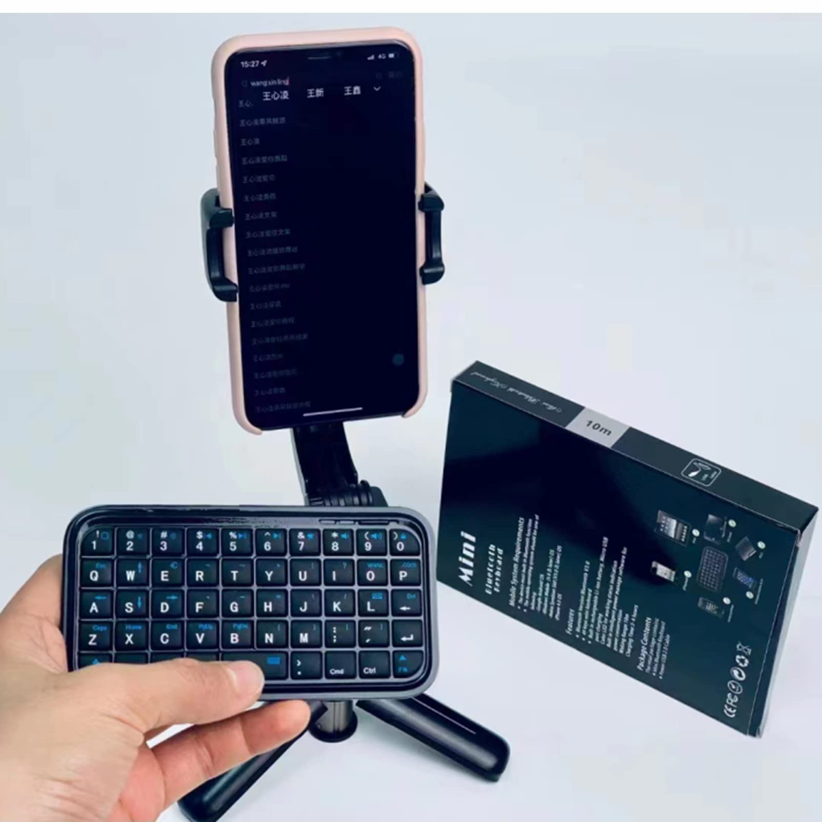 Bluetooth 3.0 Wireless Keyboard - Rechargeable Slim Portable Mini Keyboard with 49 Keys for PC, Laptop, Tablet & Smartphone | Perfect for Travel, Office & Home Use