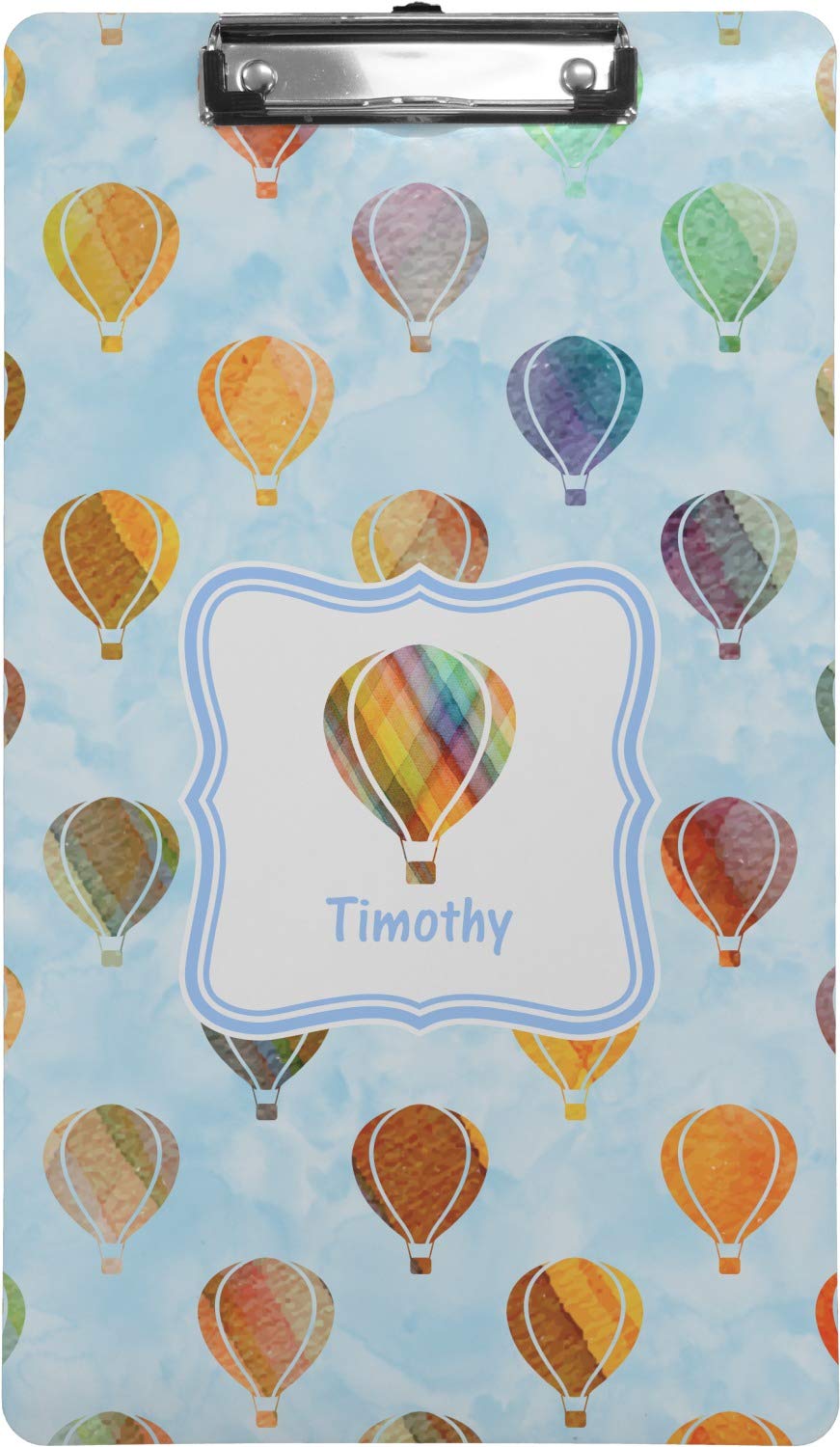 Personalized Watercolor Hot Air Balloons Clipboard - Legal Size A4 Office School Supplies - Perfect for Teachers, Students & Office Organization