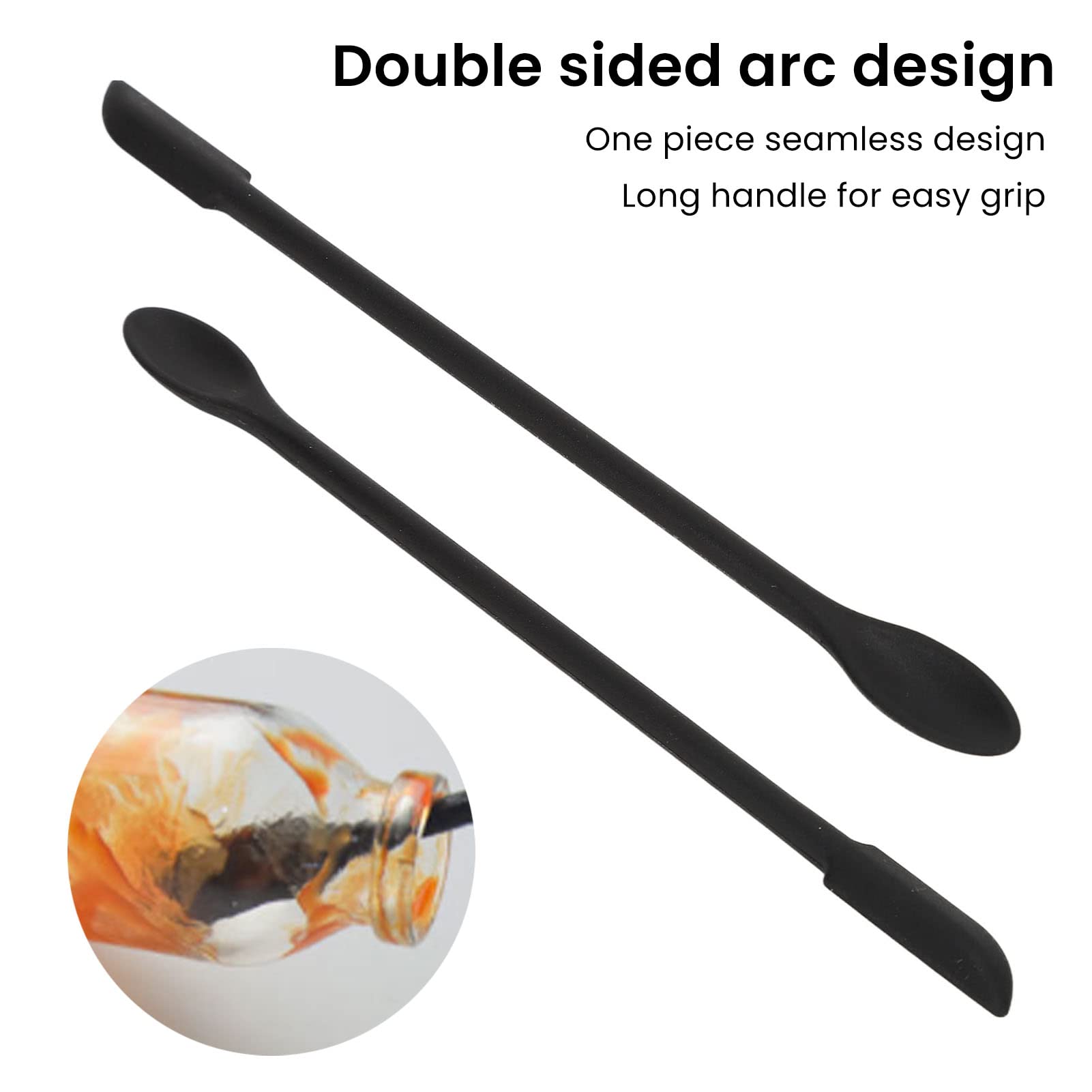 20pcs Silicone Makeup Spatulas - Mini Double Head Cosmetic Spatula with Extended Handle, Small Tip for Easy Cleaning | Perfect for Foundation, Creams & Skincare Products