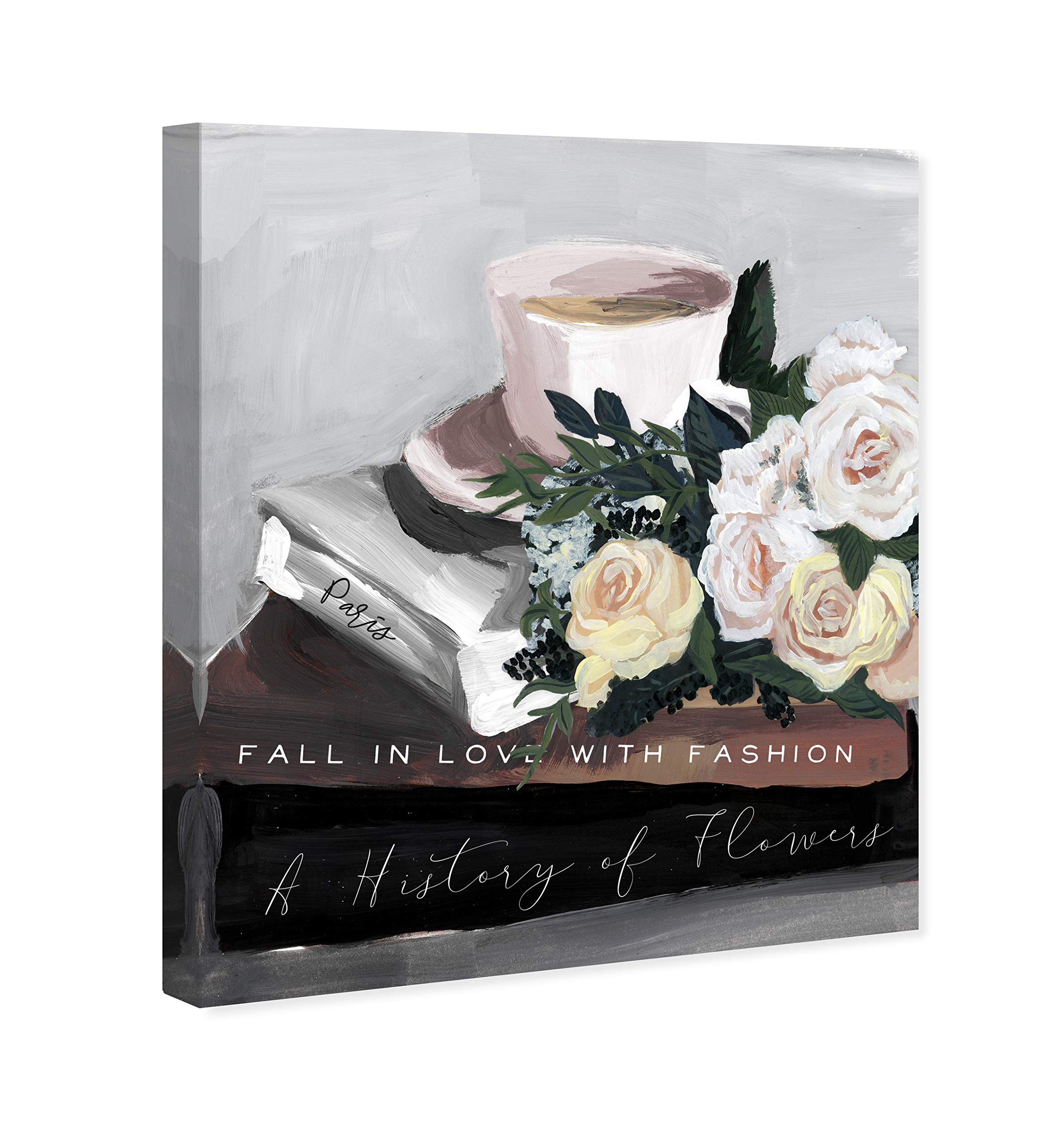 Floral Wall Art Canvas Prints 'Flowers Coffee and Books' by Oliver Gal Artist Co. - 30