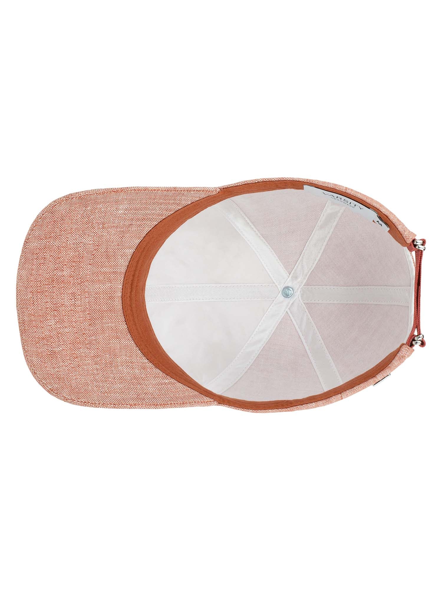 Linen Structured Cap in Pale Rust - Breathable & Stylish Summer Hat for Outdoor Activities, Beach, and Travel