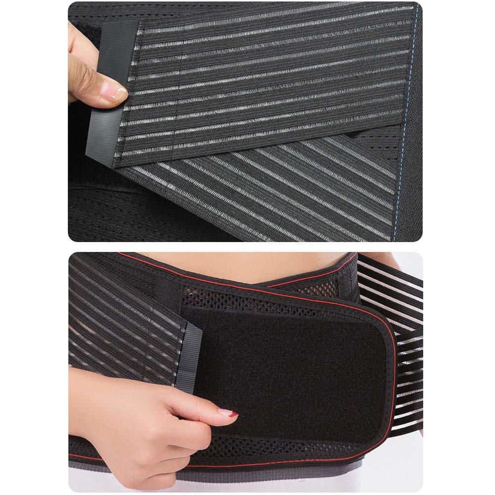 Ultra-Thin Summer Lumbar Support Belt for Back Pain Relief - Herniated Disc, Sciatica & Scoliosis Brace - Breathable & Comfortable (XXL, Black) - Ideal for Office Work, Driving & Daily Activities