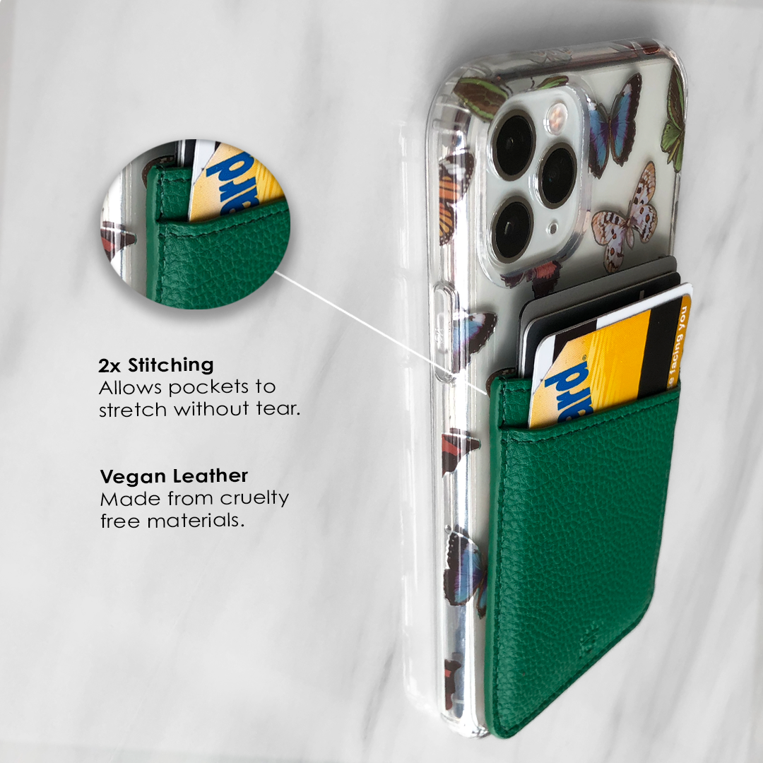 Premium Green Phone Wallet - Slim RFID Blocking Card Holder for iPhone & Android - Perfect for Travel, Shopping & Everyday Use