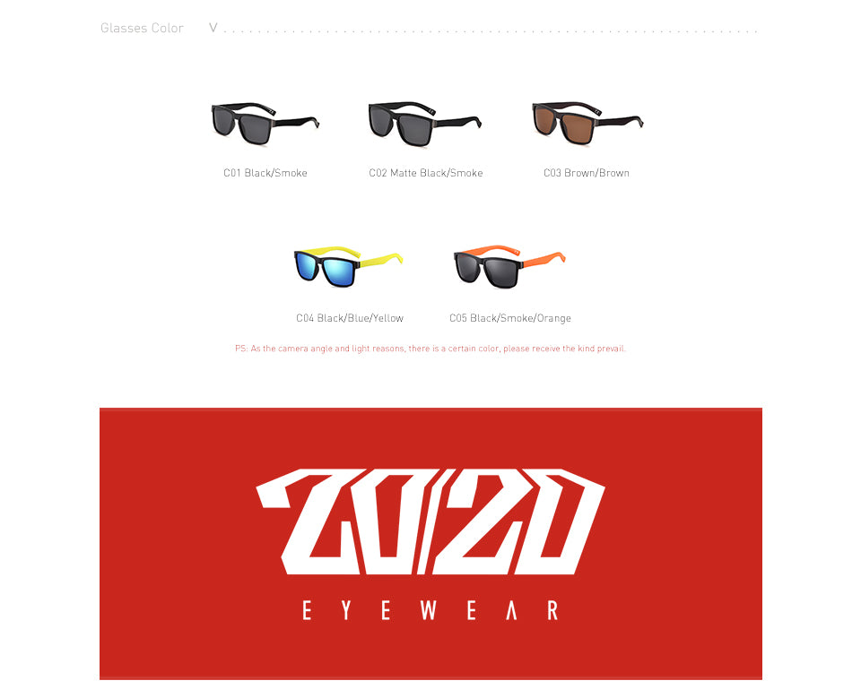 20/20 Men's Classic Polarized Driving Sunglasses - UV Protection, Anti-Glare, Lightweight Frame (Black, Model PL278) - Perfect for Road Trips, Commuting & Outdoor Activities