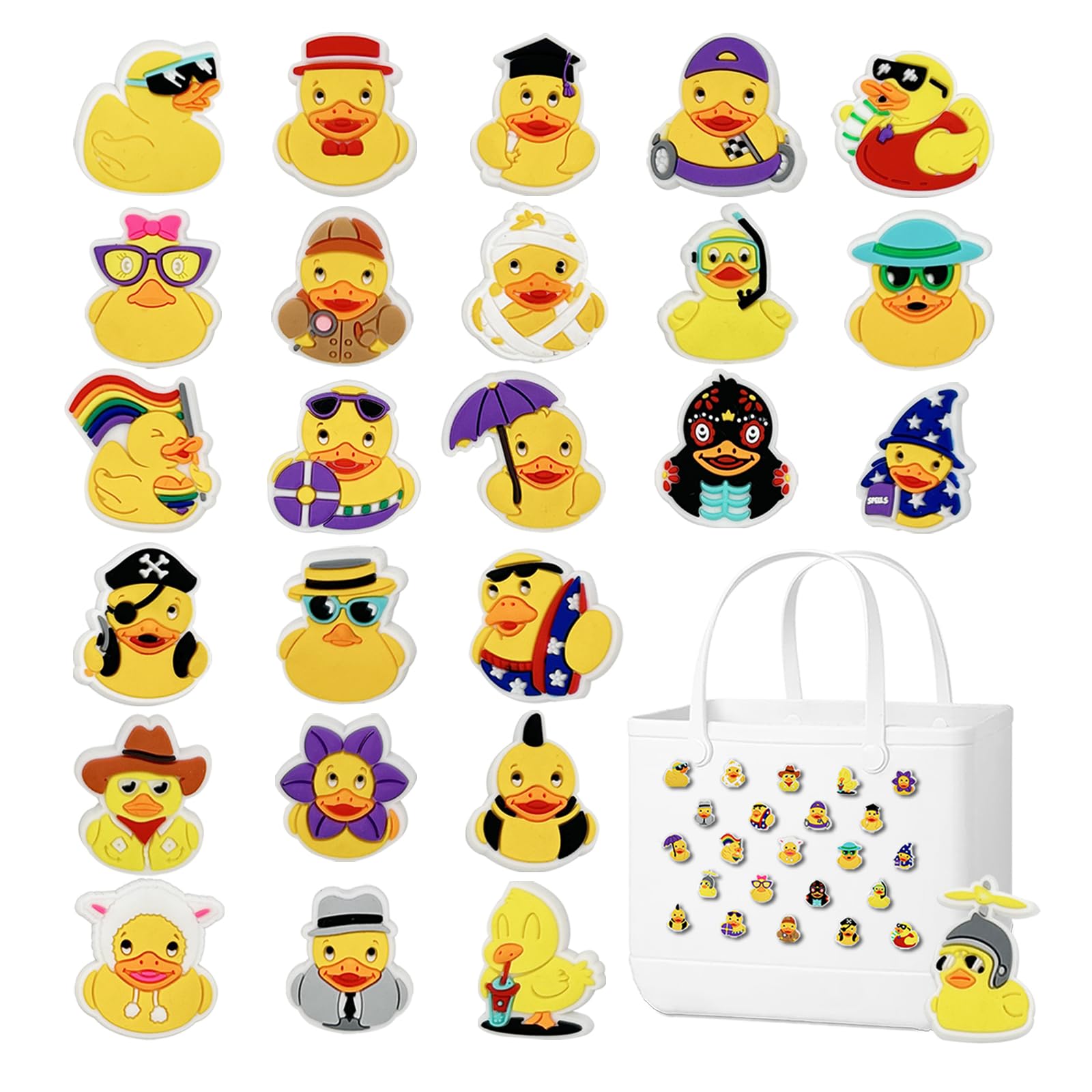 Cute Rubber Beach Bag Charms for Women - PVC Bogg Bag Accessories & Simply Southern Totes | Perfect for Summer Beach Trips, Pool Parties & Vacation Essentials