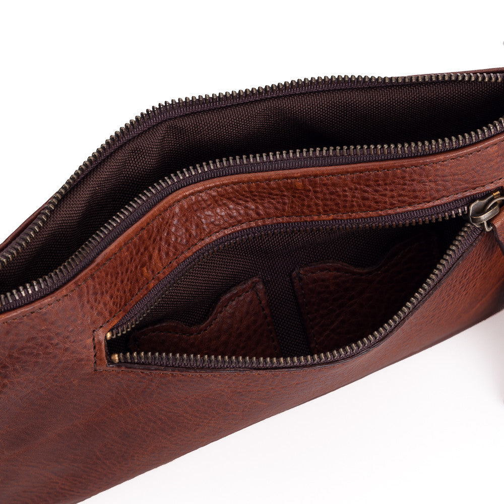 ONA North Sound Photo Accessory Case - Premium Walnut Leather Camera Bag for DSLR & Mirrorless | Perfect for Travel, Street & Wedding Photography