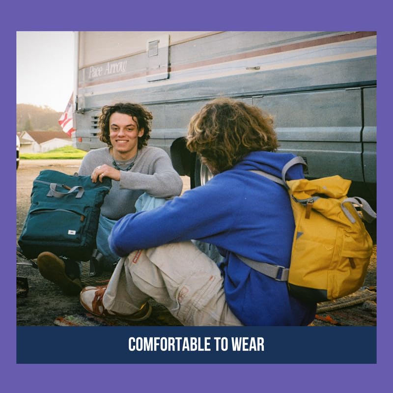 ORI LONDON Travel Backpack - Waterproof Nylon Rolltop Laptop Backpack for Men & Women, 15.6 Inch Laptop Compartment & Organizer - The Canfield, Plum - Perfect for Commuting, Business Travel & College Campus Use