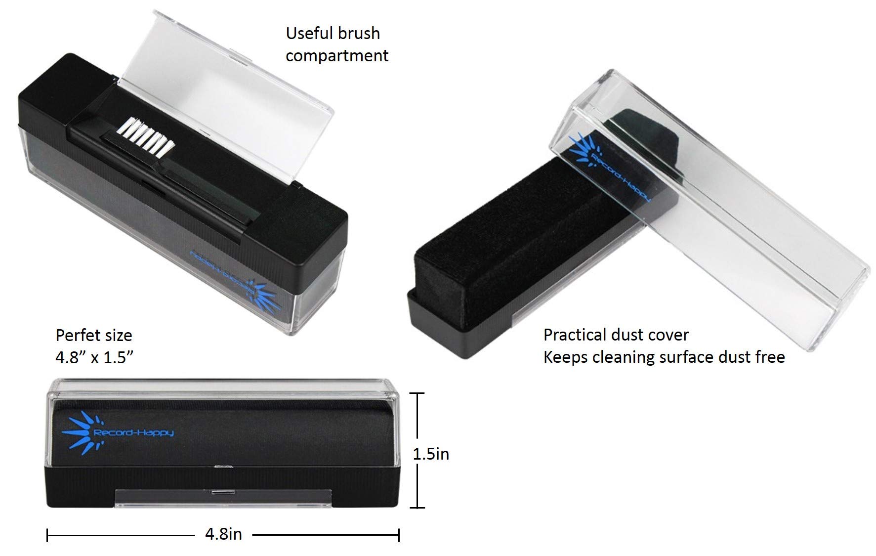 Anti-Static Record Cleaning Brush with Stylus Cleaner - Extend Vinyl Life for DJs & Collectors