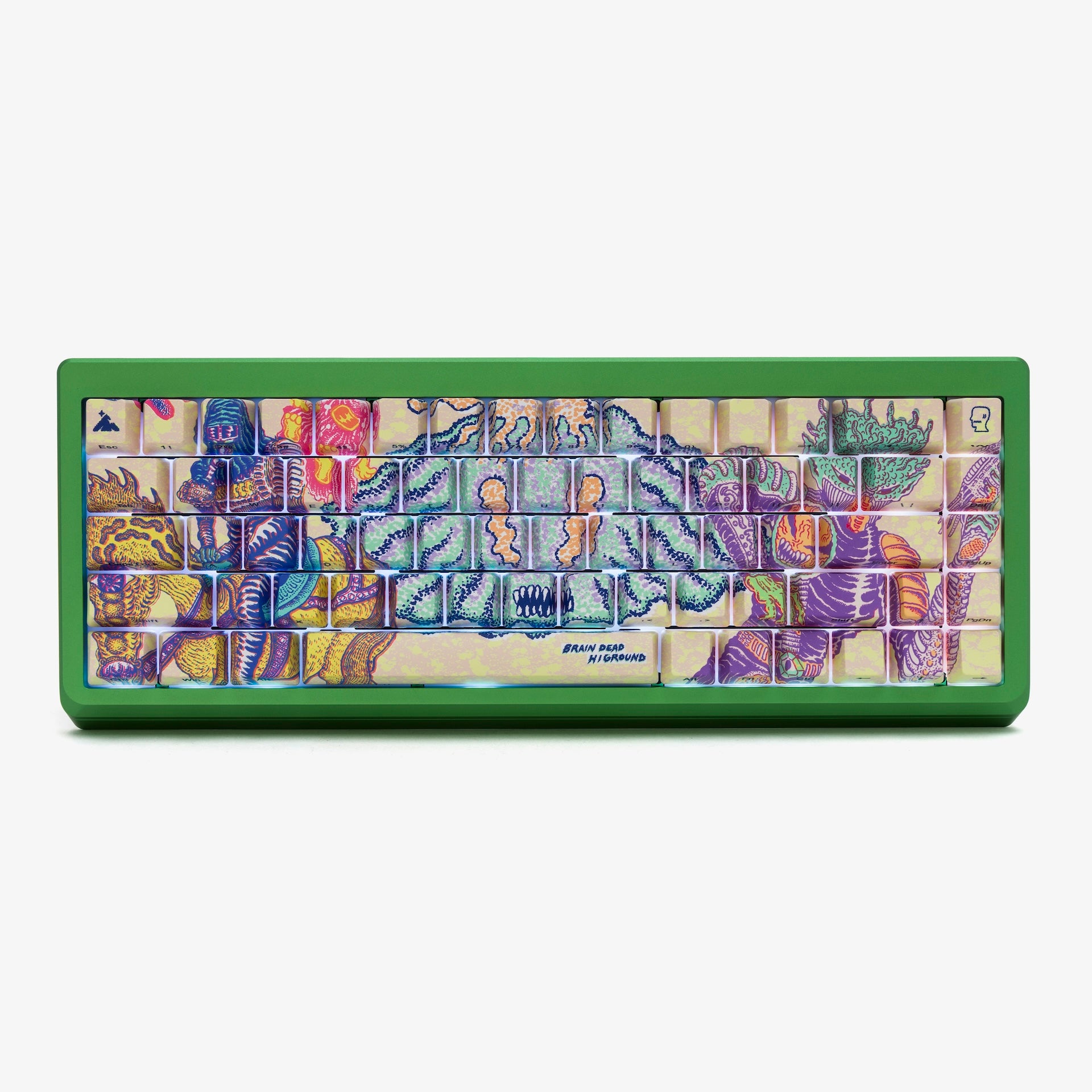 Brain Dead x HG Summit 65 Keyboard - Mechanical Gaming Keyboard with RGB Backlit, Wired USB for PC/Mac - Perfect for Esports, Typing & Office Work