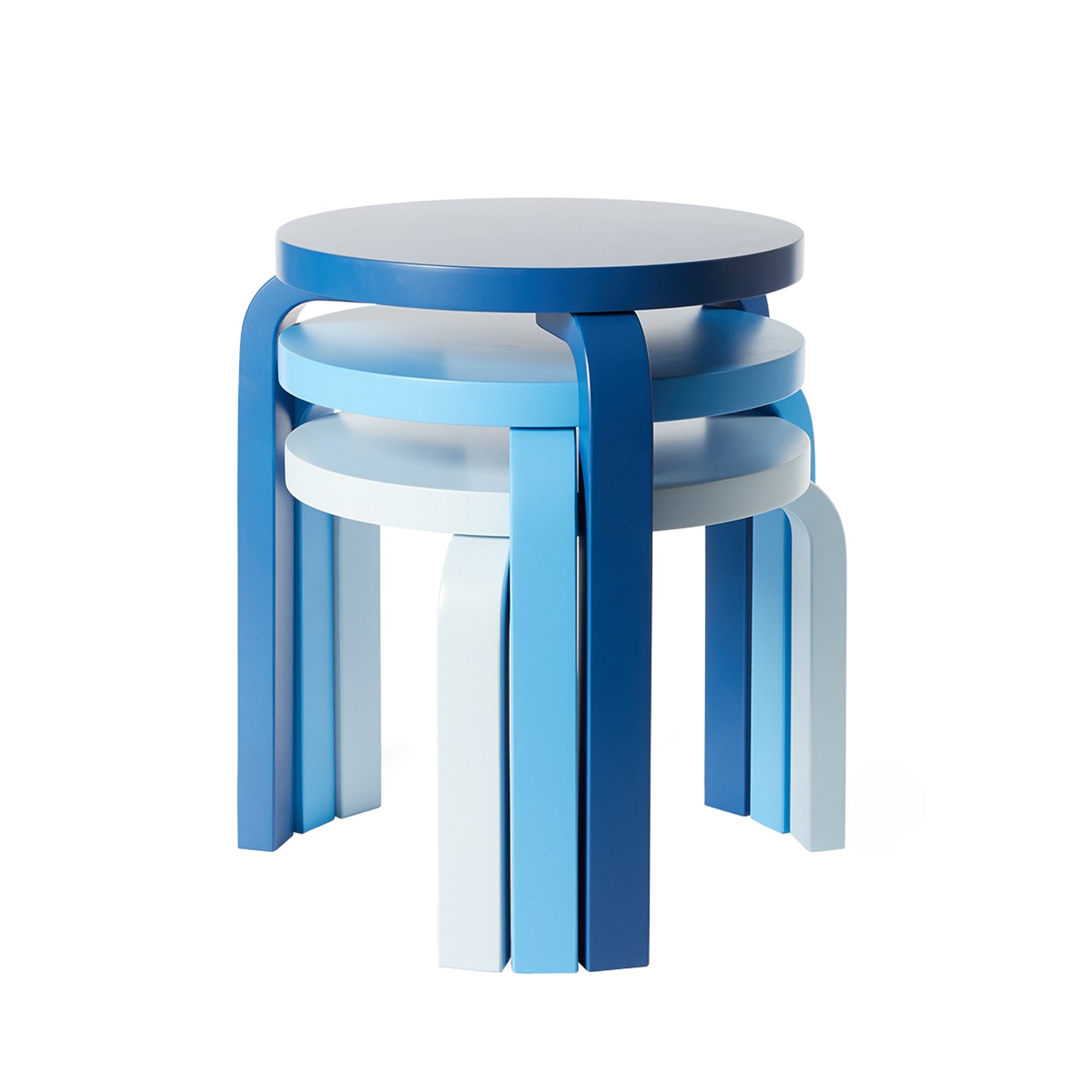 Stool 60 Nesting Set - Stackable Wooden Stools for Kitchen, Dining & Living Room - Space Saving Furniture for Small Spaces - Scandinavian Design Home Decor