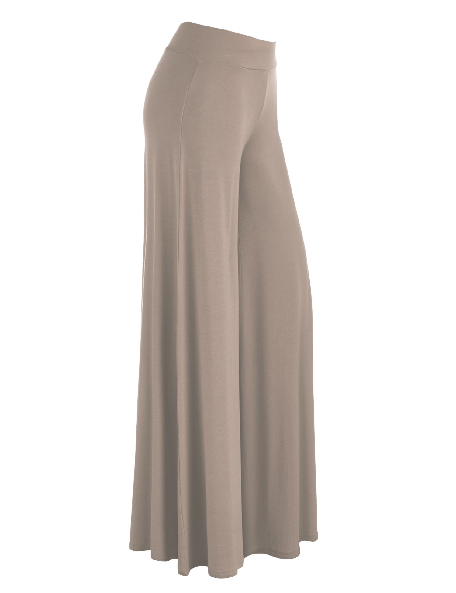 Johnny Women's Solid Color Stretchy Wide Leg Palazzo Lounge Pants - Soft Comfortable Casual Pants for Yoga, Home Wear & Relaxation