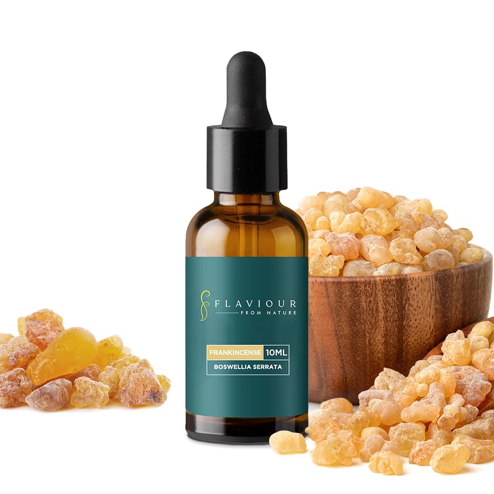 100% Pure & Natural Frankincense Essential Oil for Relaxation, Stress Relief & Skin Care | Boswellia Serrata Oil | 10ml | Promotes Inner Peace & Hair Nourishment | Perfect for Aromatherapy, Massage & DIY Beauty Products