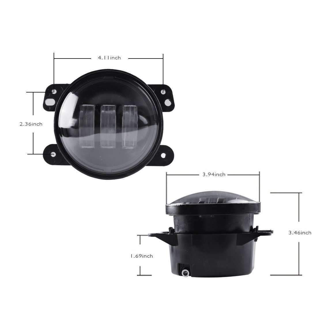 Eagle Lights 8700JP LED Fog Lights with Housing for Jeep Wrangler - High-Performance Off-Road Lighting for Adventure & Night Driving
