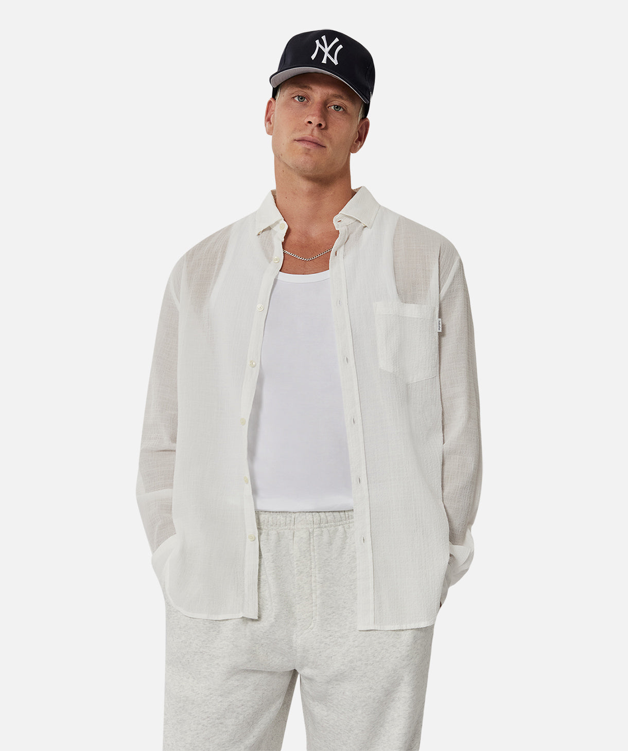 Claro Long Sleeve Shirt in Off White - Premium Casual Wear for Men & Women | Perfect for Office, Date Night & Outdoor Activities