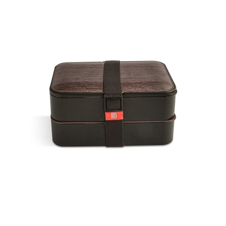 1.2L Wooden Brown Lunch Box with Cutlery Set - Perfect for School, Office & Picnic Lunch Storage