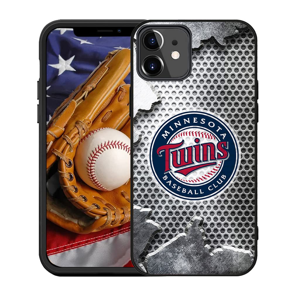 Twin Baseball Fans iPhone 12/12 Pro Case - Slim Protective Cover for 6.1 Inch iPhone 12 & 12 Pro - Perfect Gift for Baseball Lovers, Dad, Mom, Men, Women, Boys & Girls - Ideal for Games, Daily Use & Sports Enthusiasts