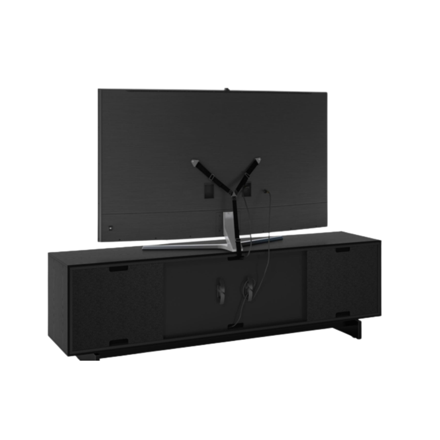 BDI 7479 Large TV Stand in Ebonized Ash - Modern Entertainment Center for Living Room, Home Theater & Media Storage